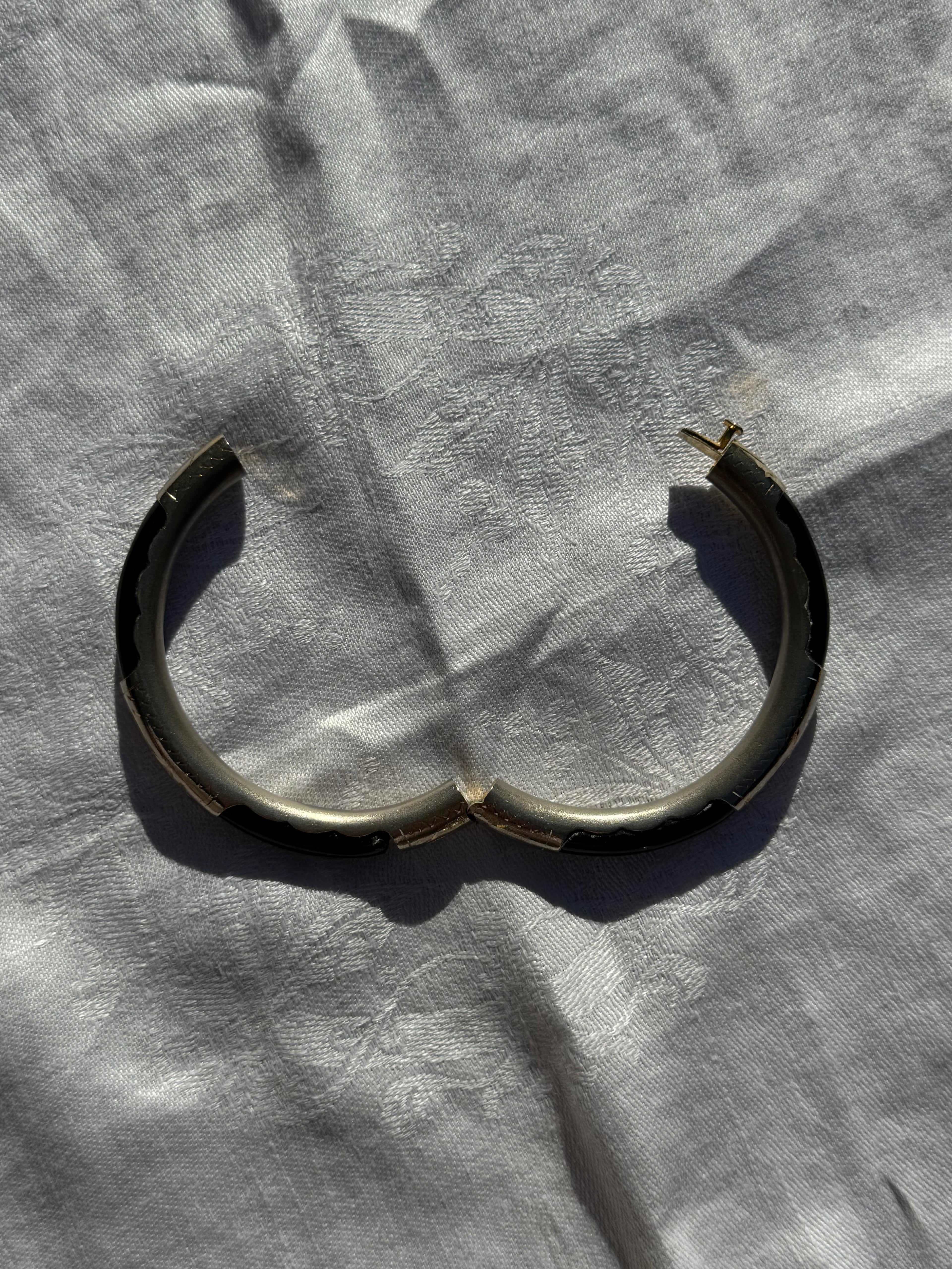 Black & Silver Bangle