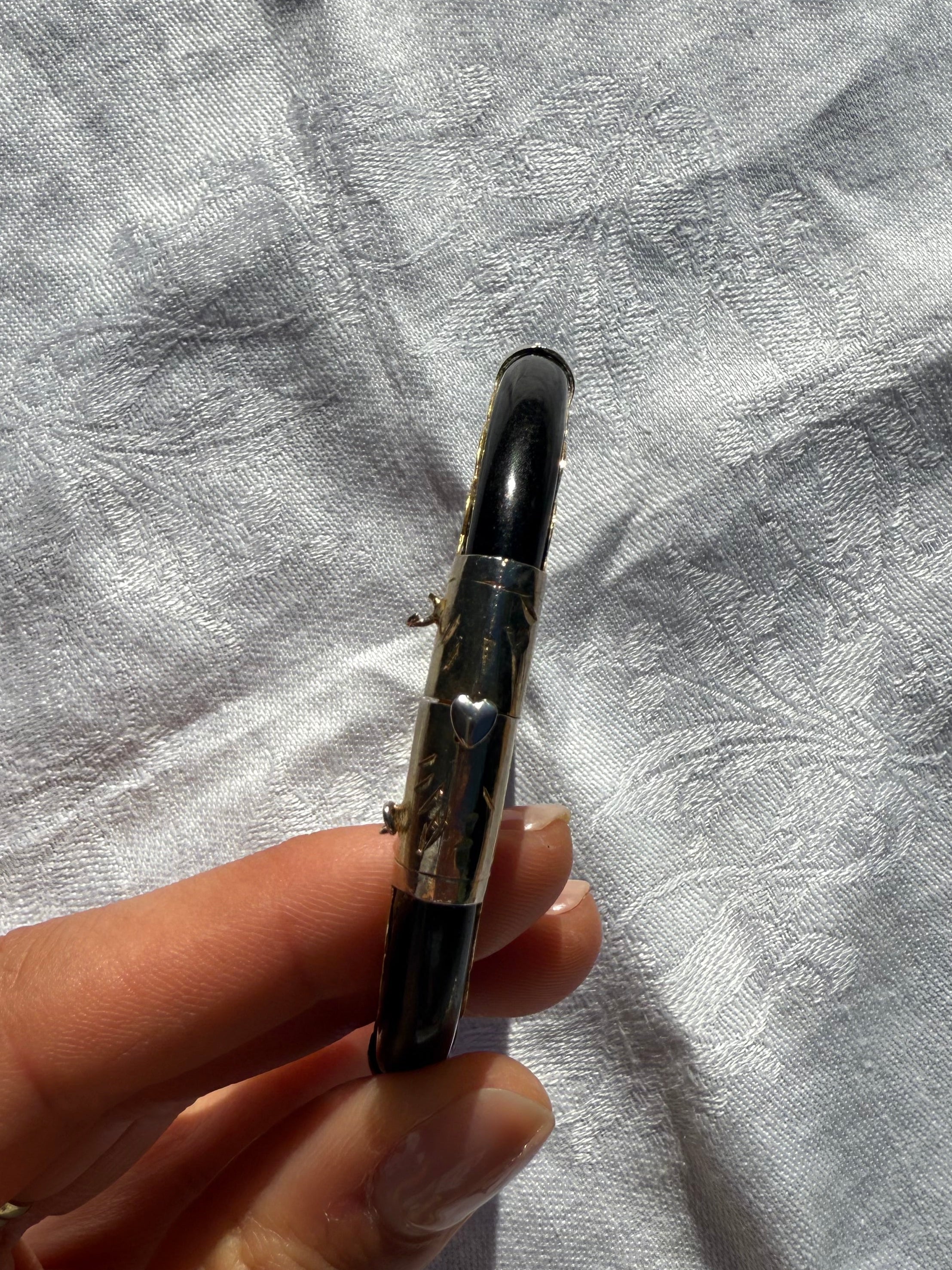 Black & Silver Bangle