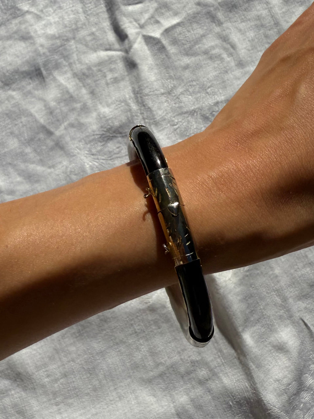 Black & Silver Bangle