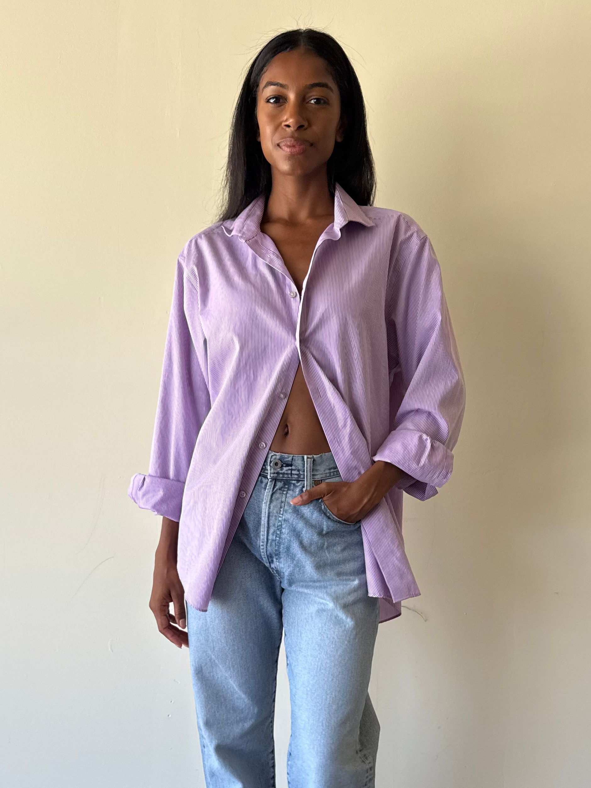 Calvin Klein Striped Button Down / OS