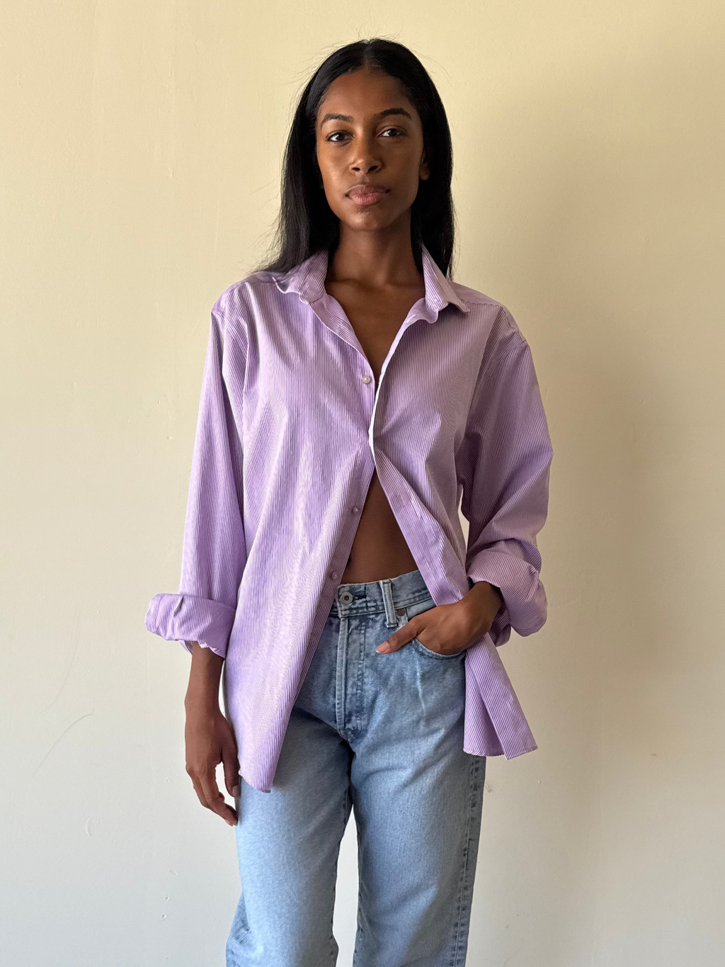 Calvin Klein Striped Button Down / OS