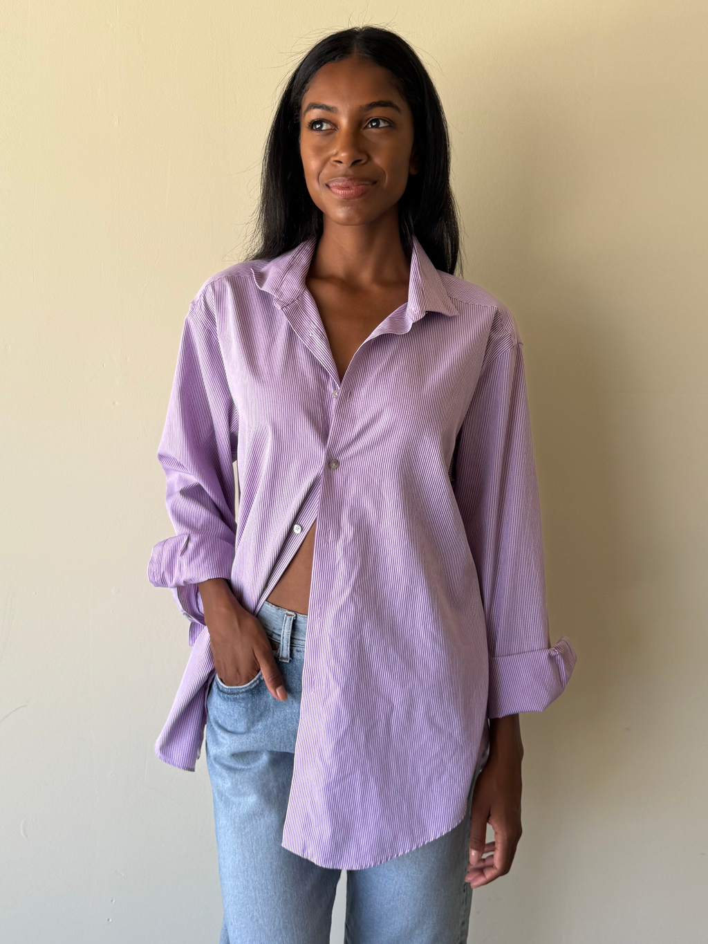 Calvin Klein Striped Button Down / OS