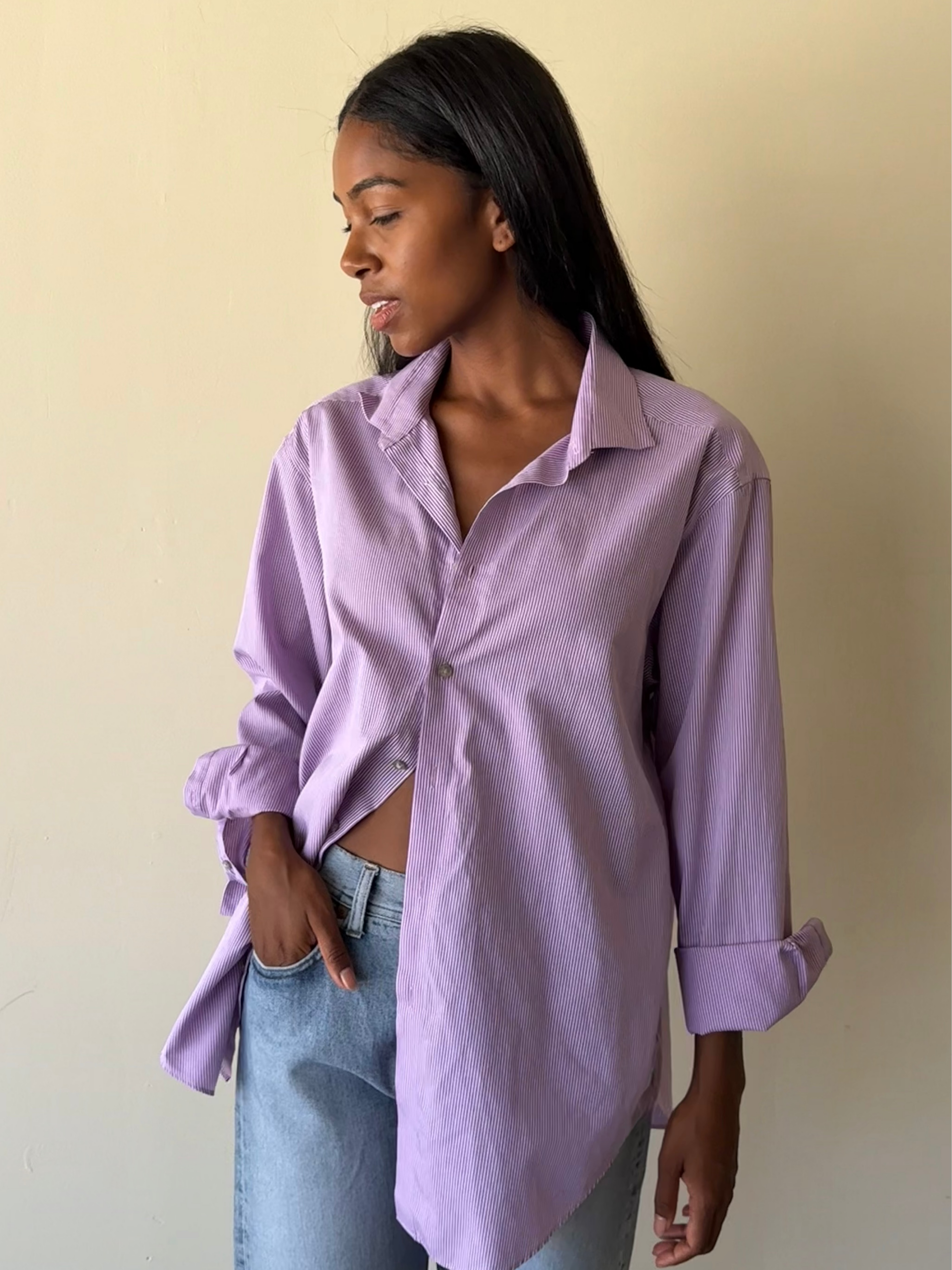 Calvin Klein Striped Button Down / OS