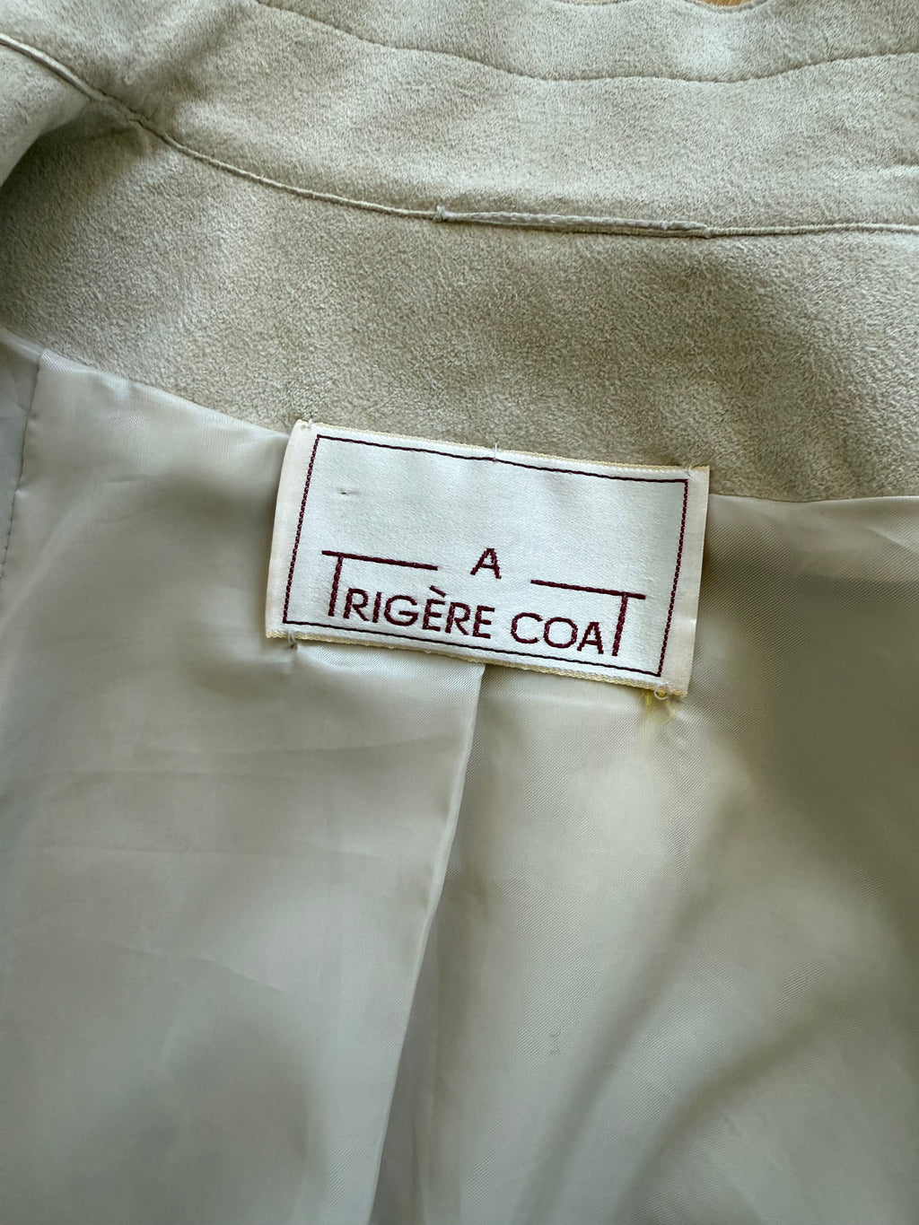A Trigere Ultrasuede Trench