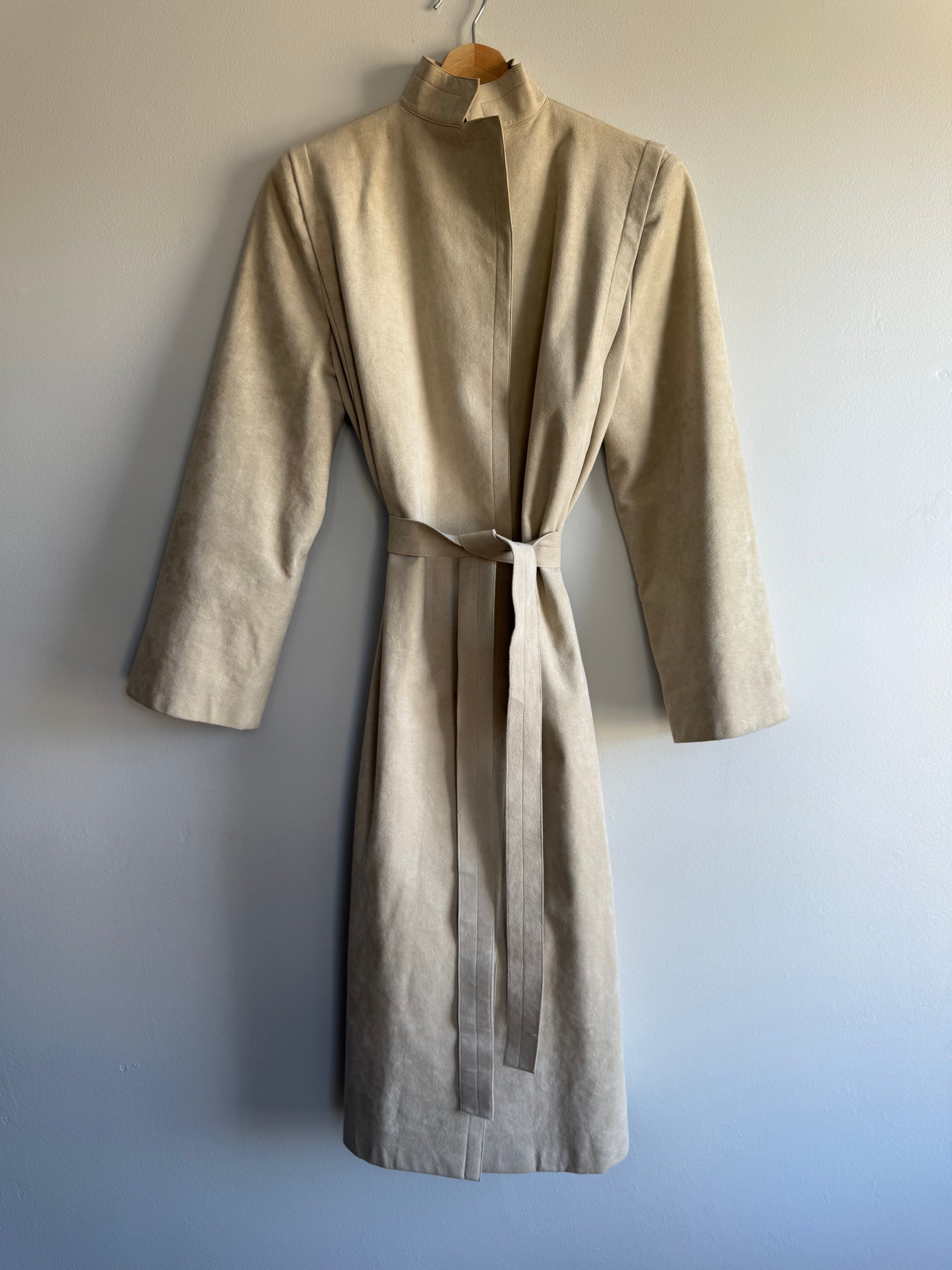 A Trigere Ultrasuede Trench