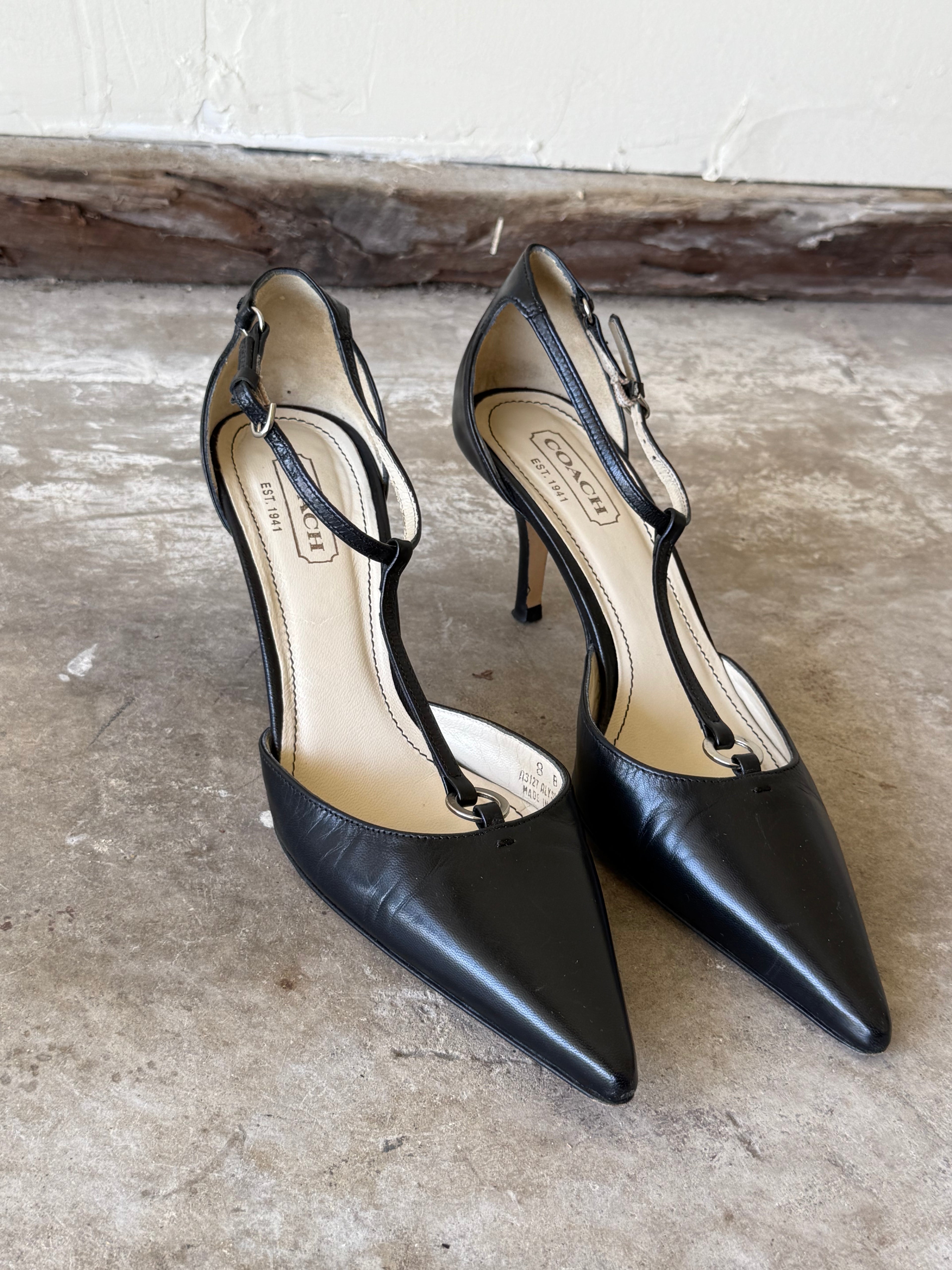 Coach T-Strap Heels / US 8