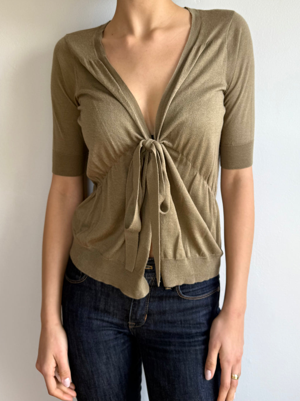 DKNY Silk Tie Top / P