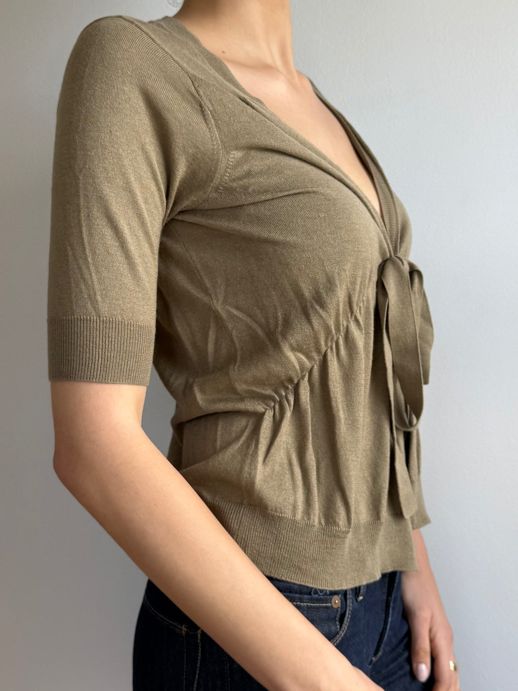 DKNY Silk Tie Top / P