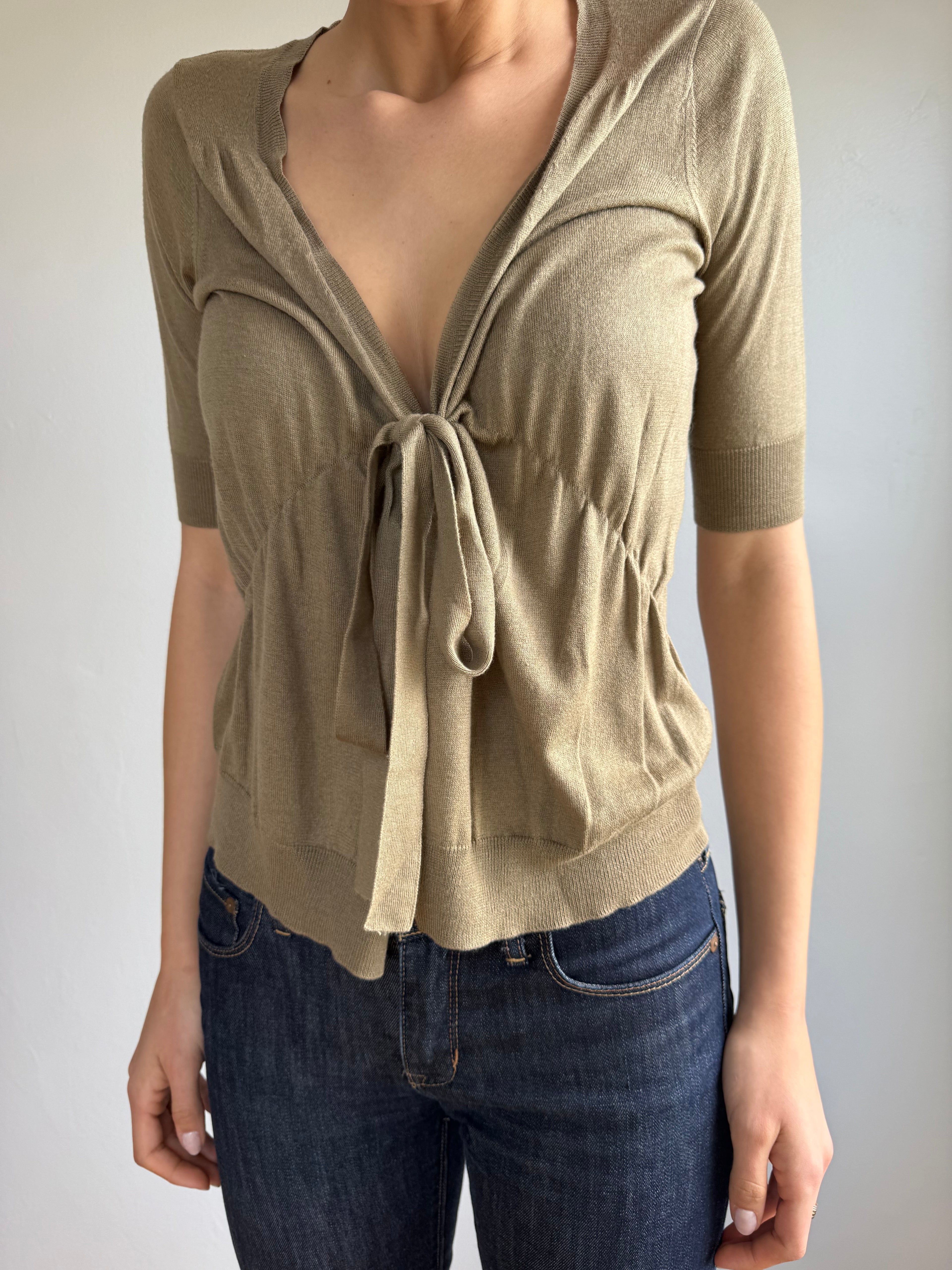 DKNY Silk Tie Top / P