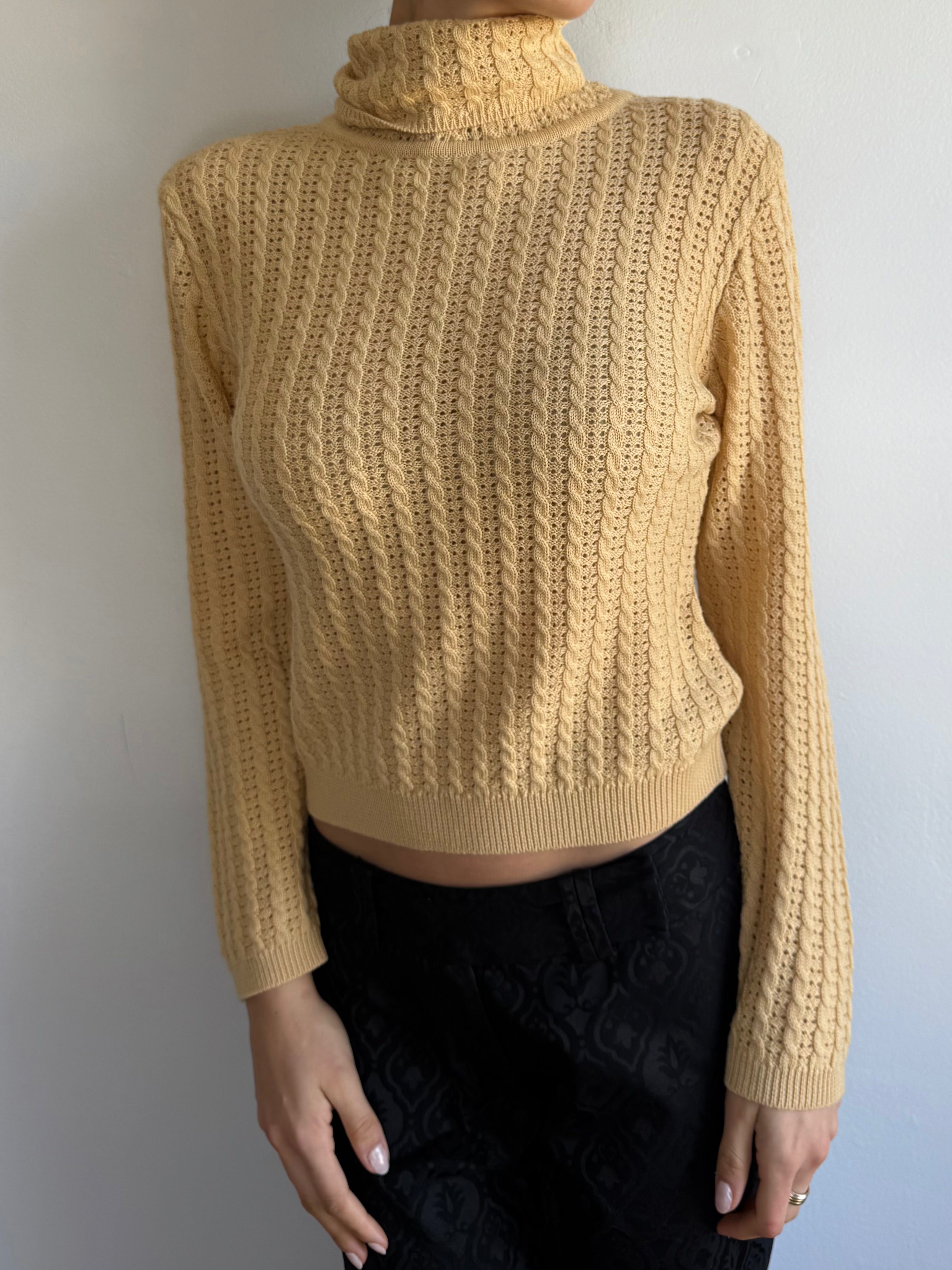 90s DKNY Chunky Turtleneck / S
