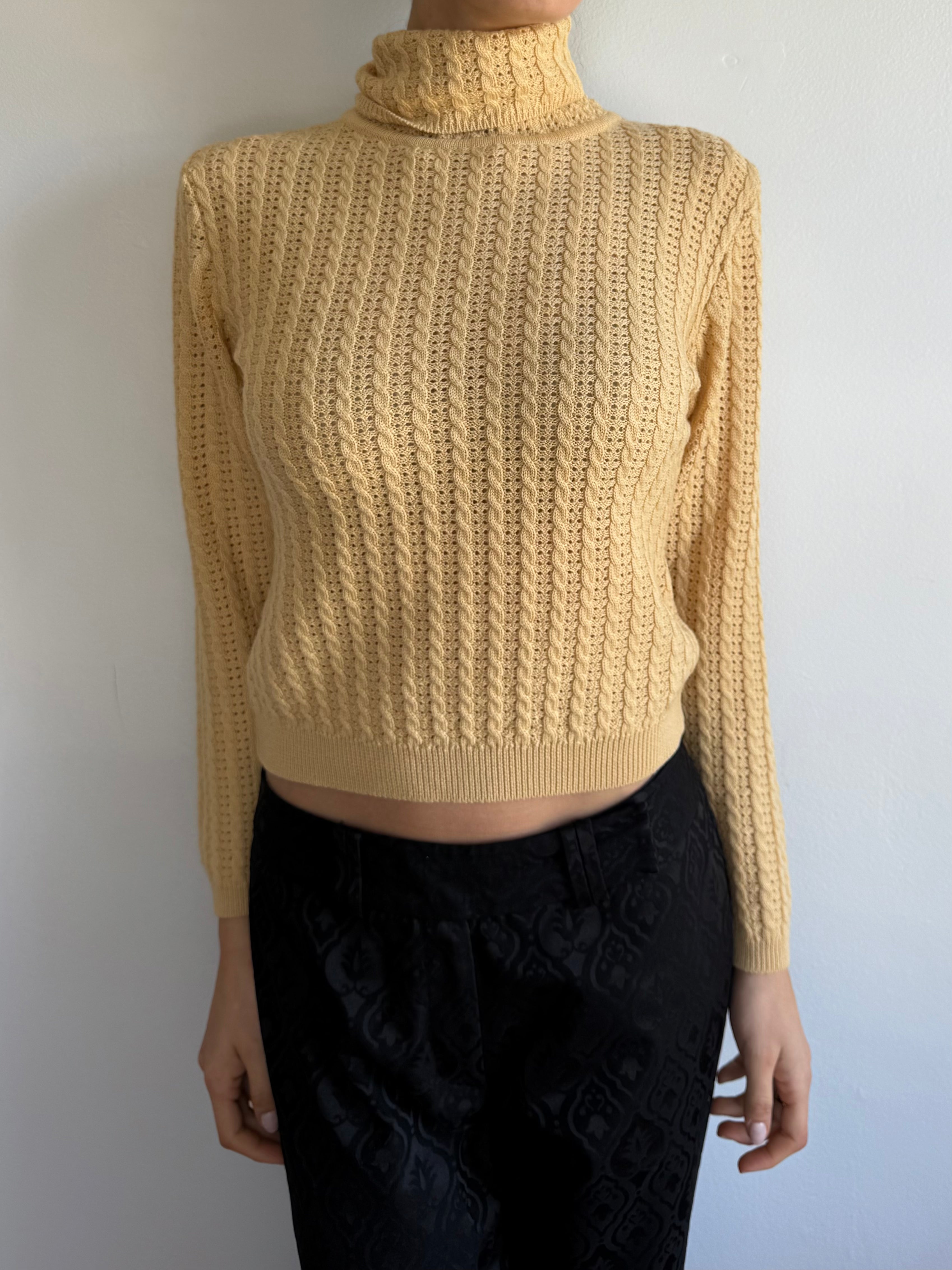 90s DKNY Chunky Turtleneck / S