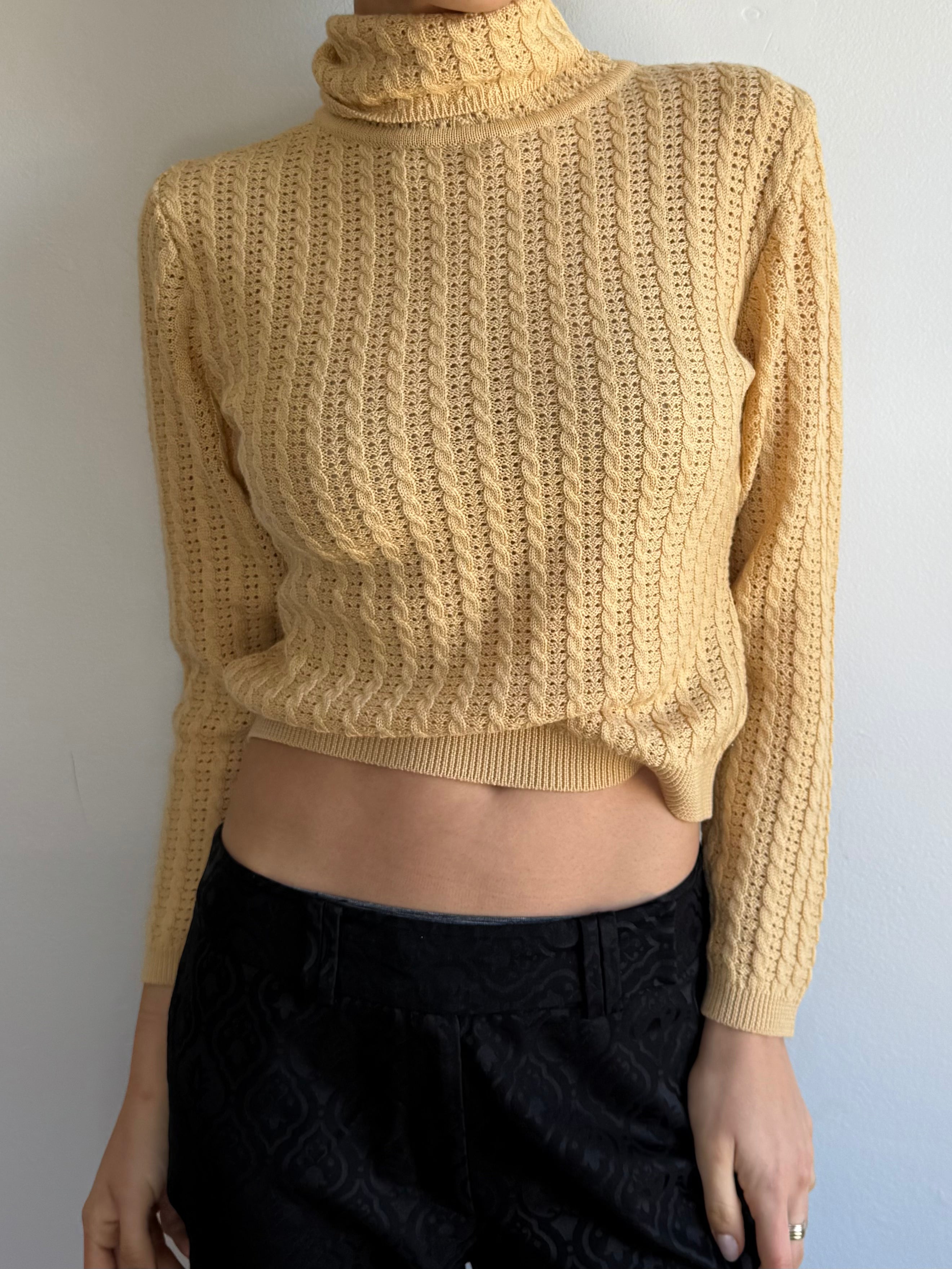 90s DKNY Chunky Turtleneck / S