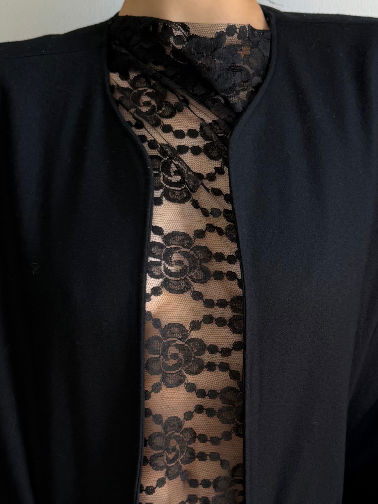 Black Floral Lace Fabric