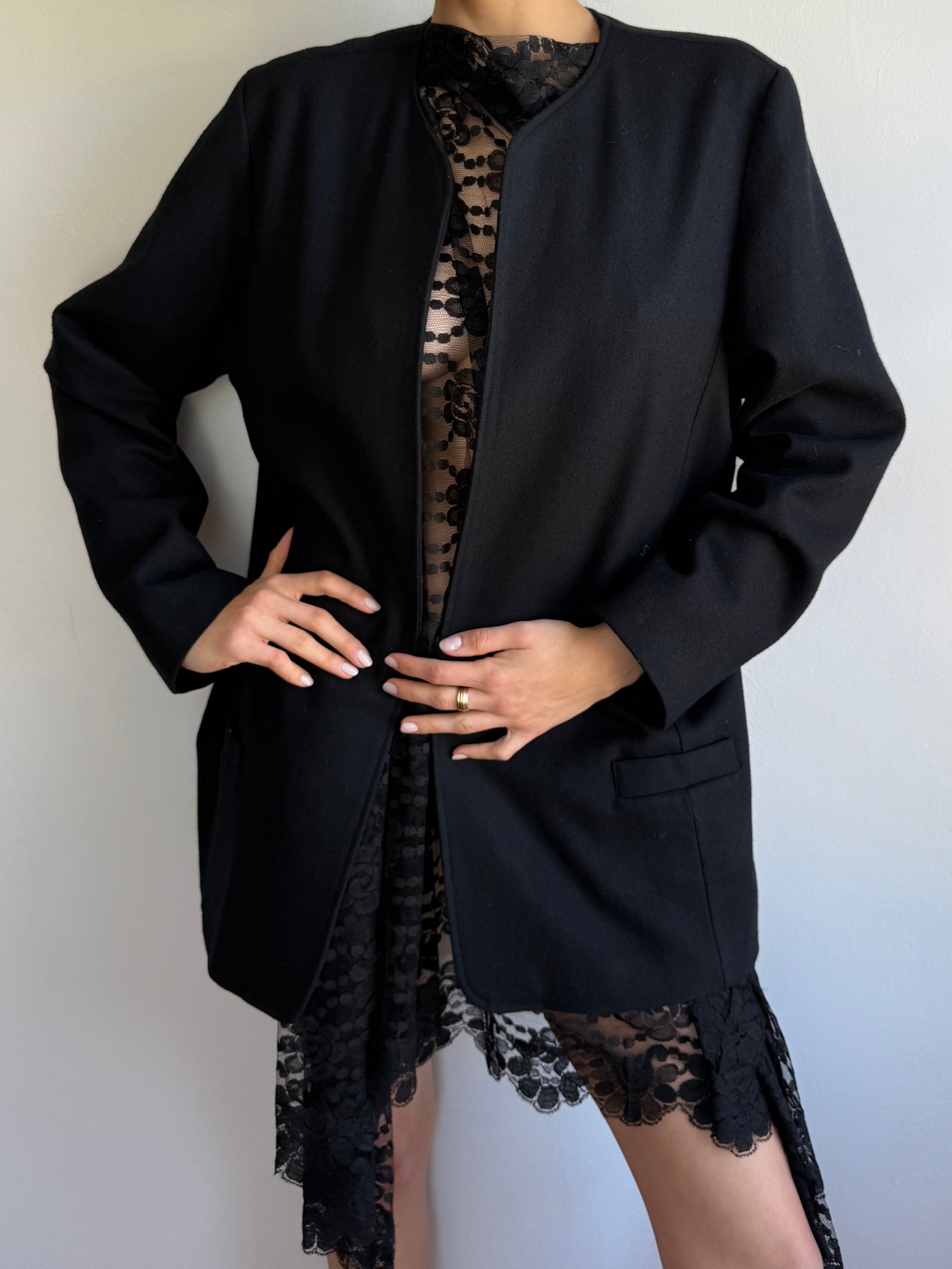 Black Floral Lace Fabric