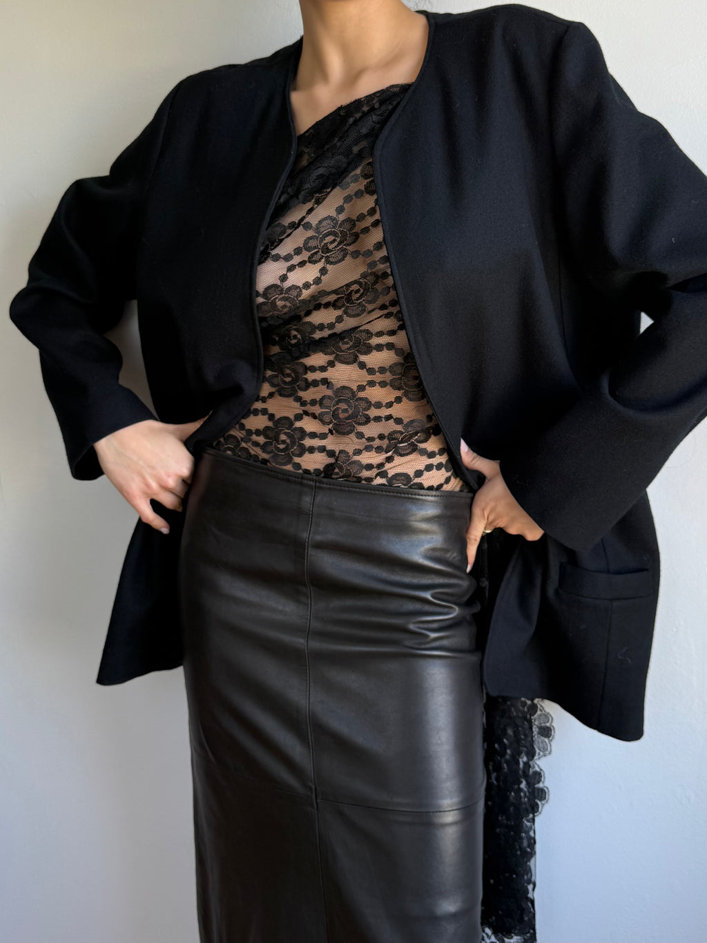 Black Floral Lace Fabric