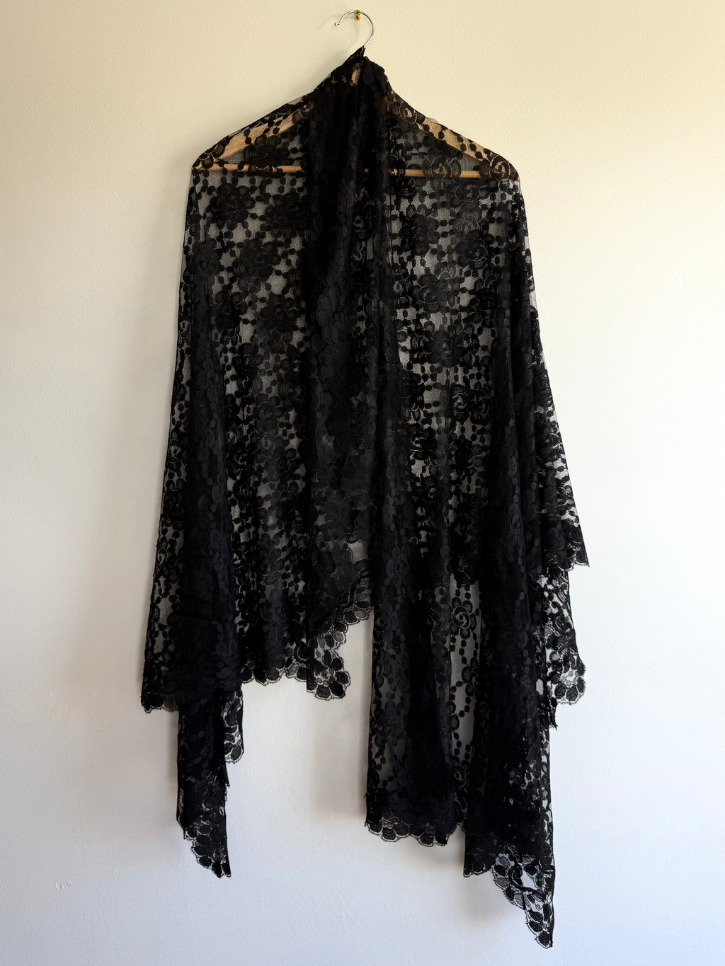 Black Floral Lace Fabric