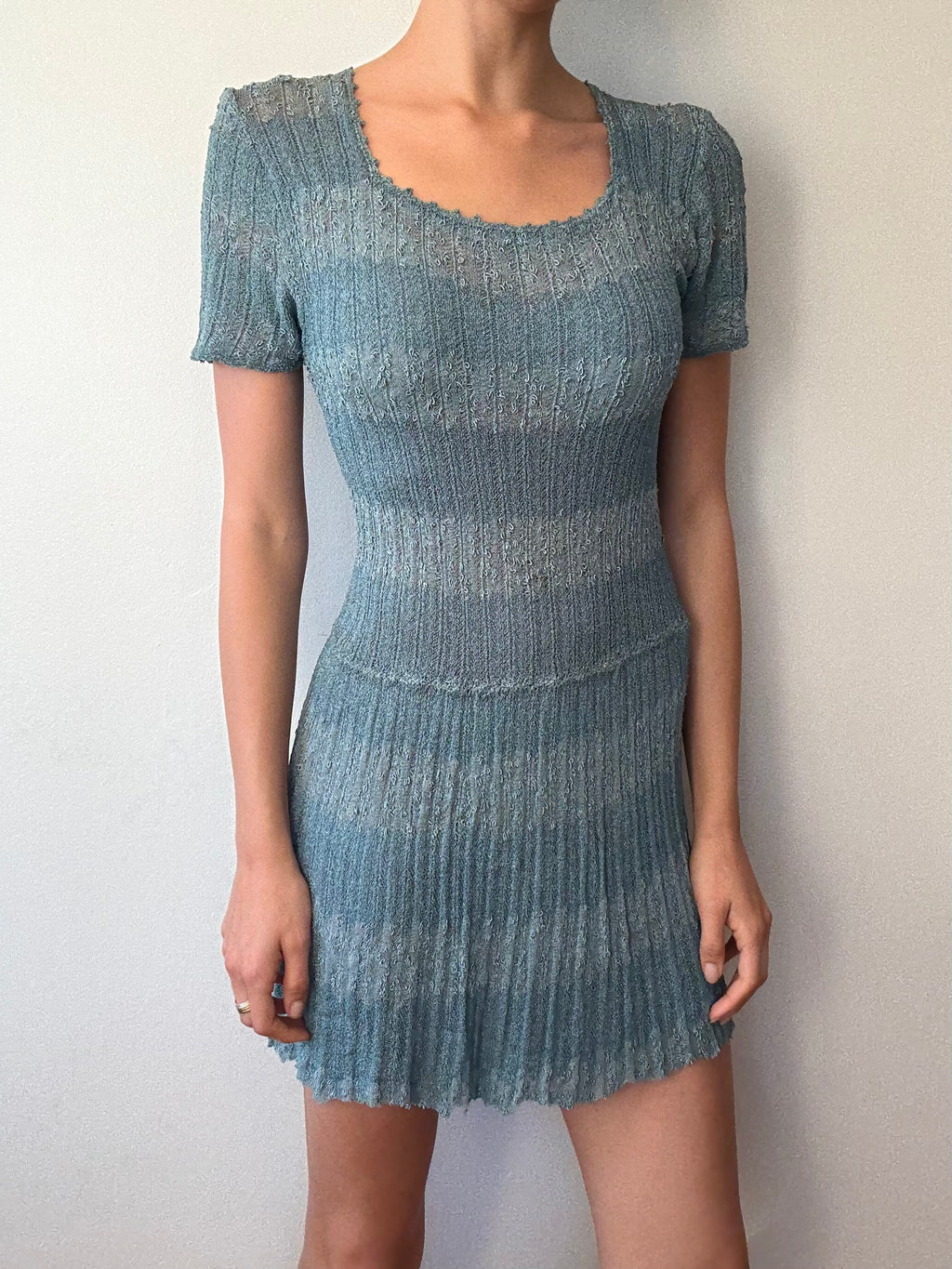 Unsigned Knit Blue Dress