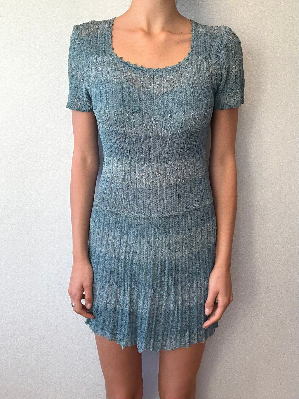 Unsigned Knit Blue Dress