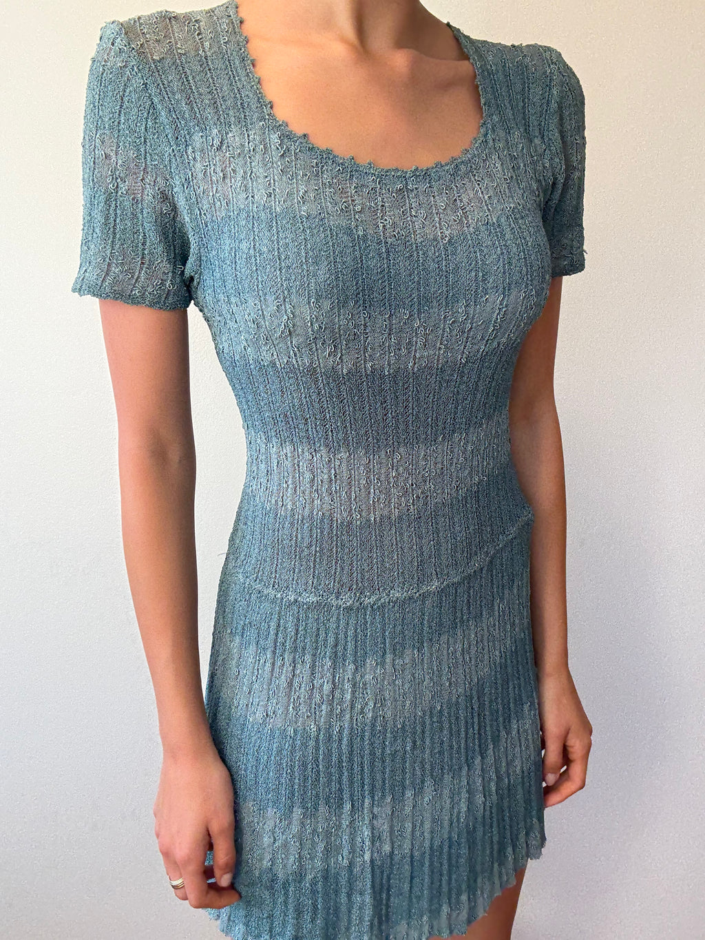 Unsigned Knit Blue Dress