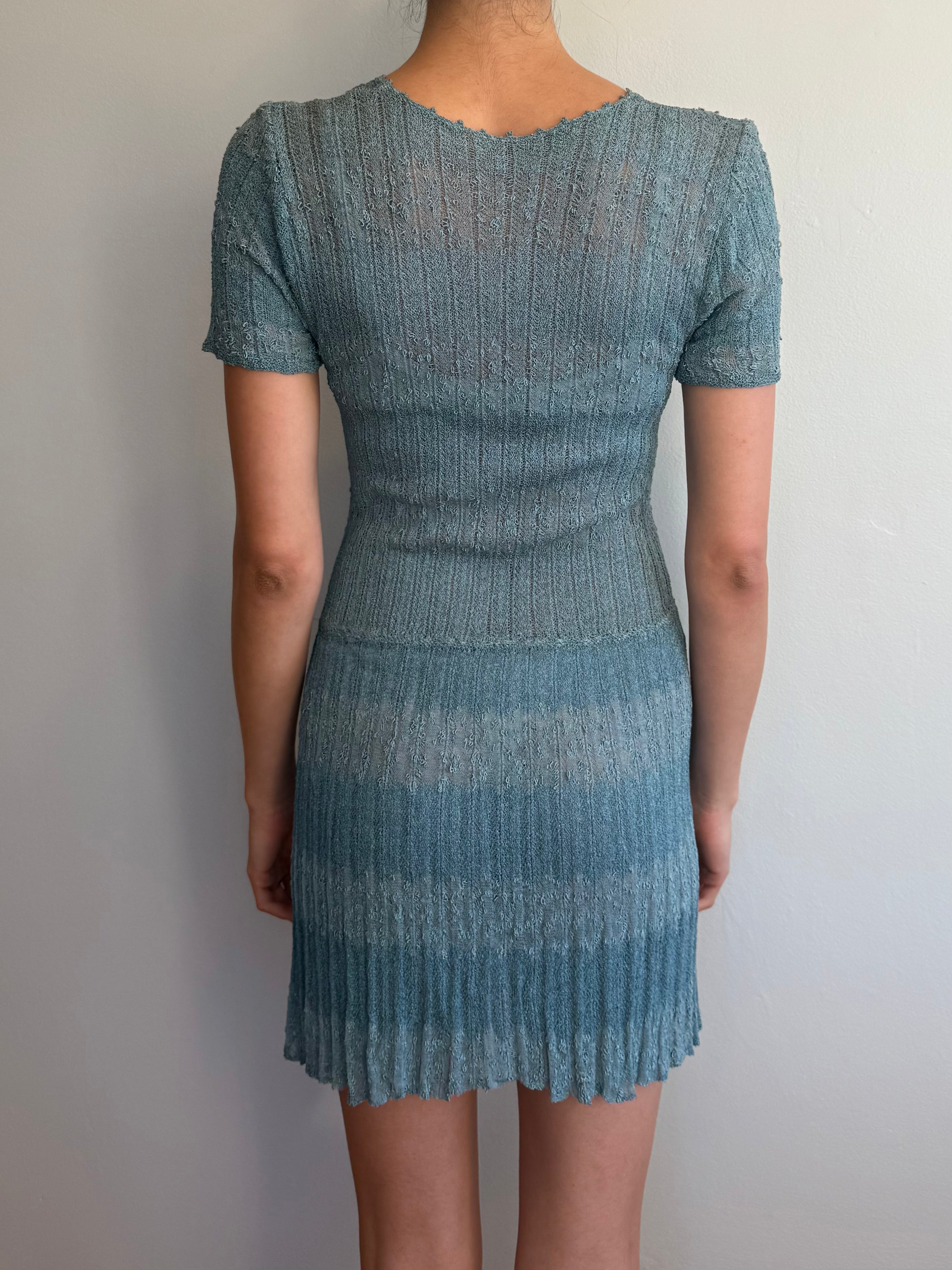 Unsigned Knit Blue Dress