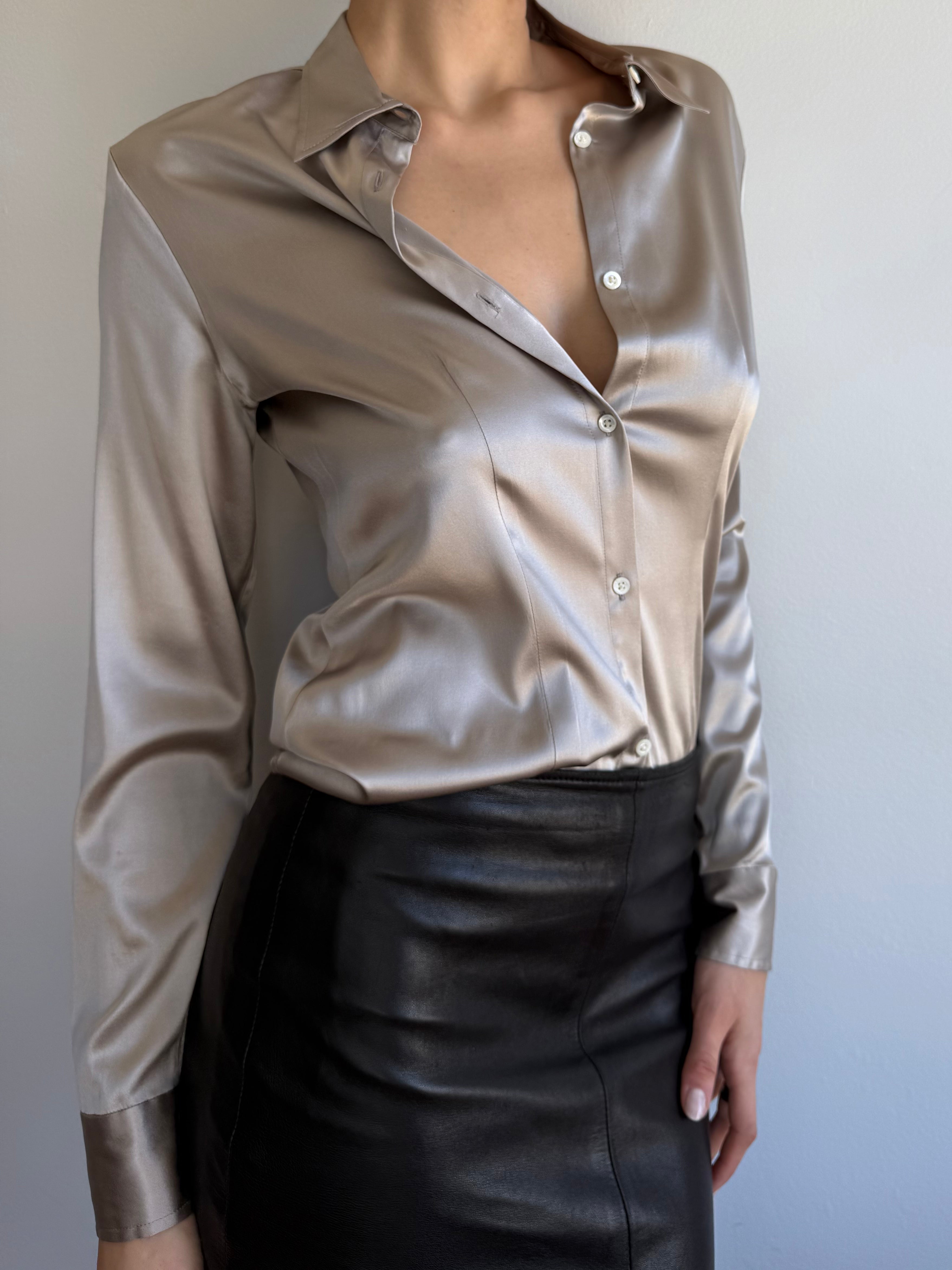 Banana Republic Stretch Silk Blouse / M