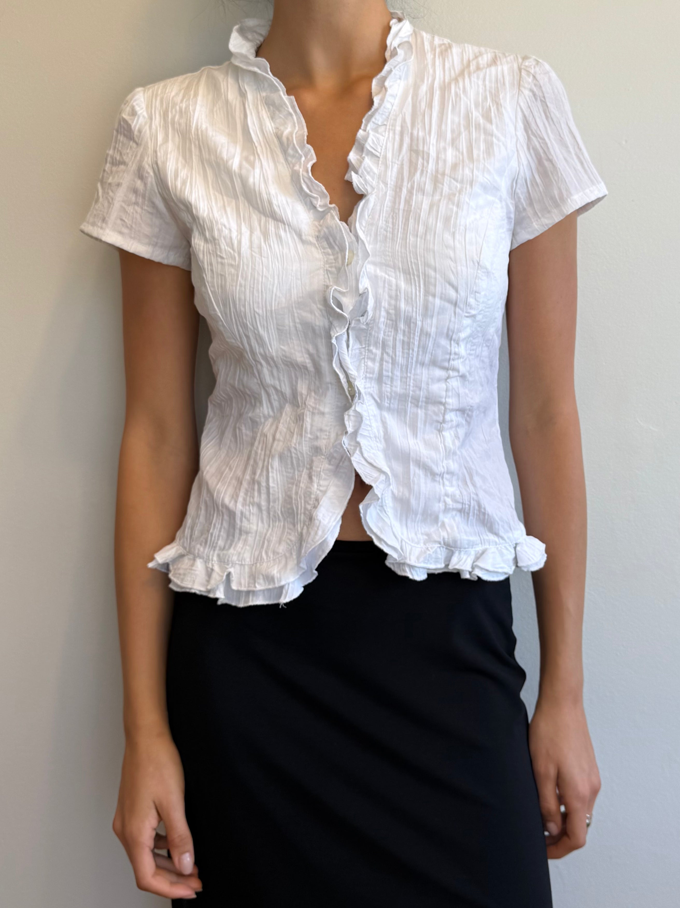 Y2k Ruffle Blouse