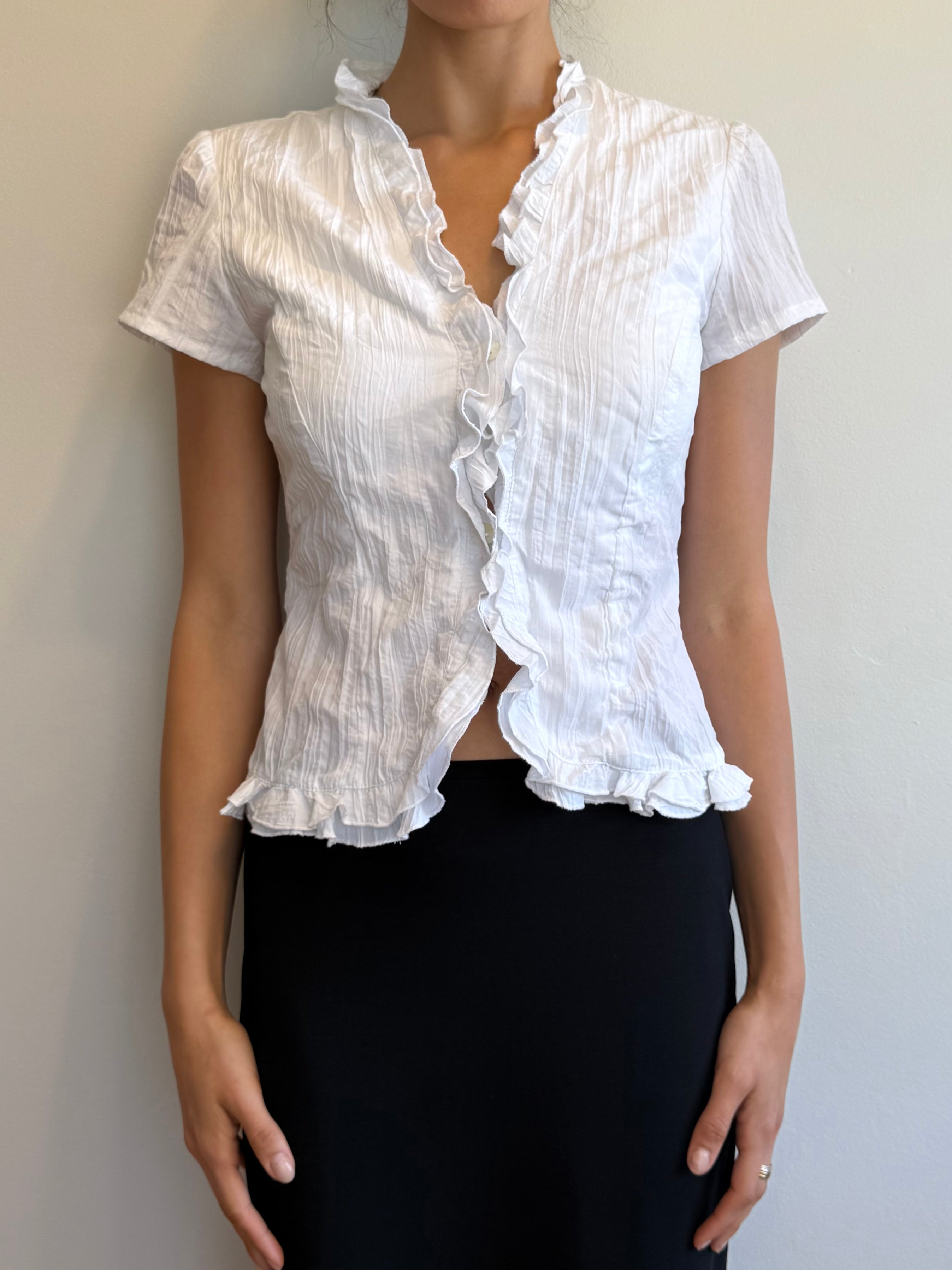 Y2k Ruffle Blouse