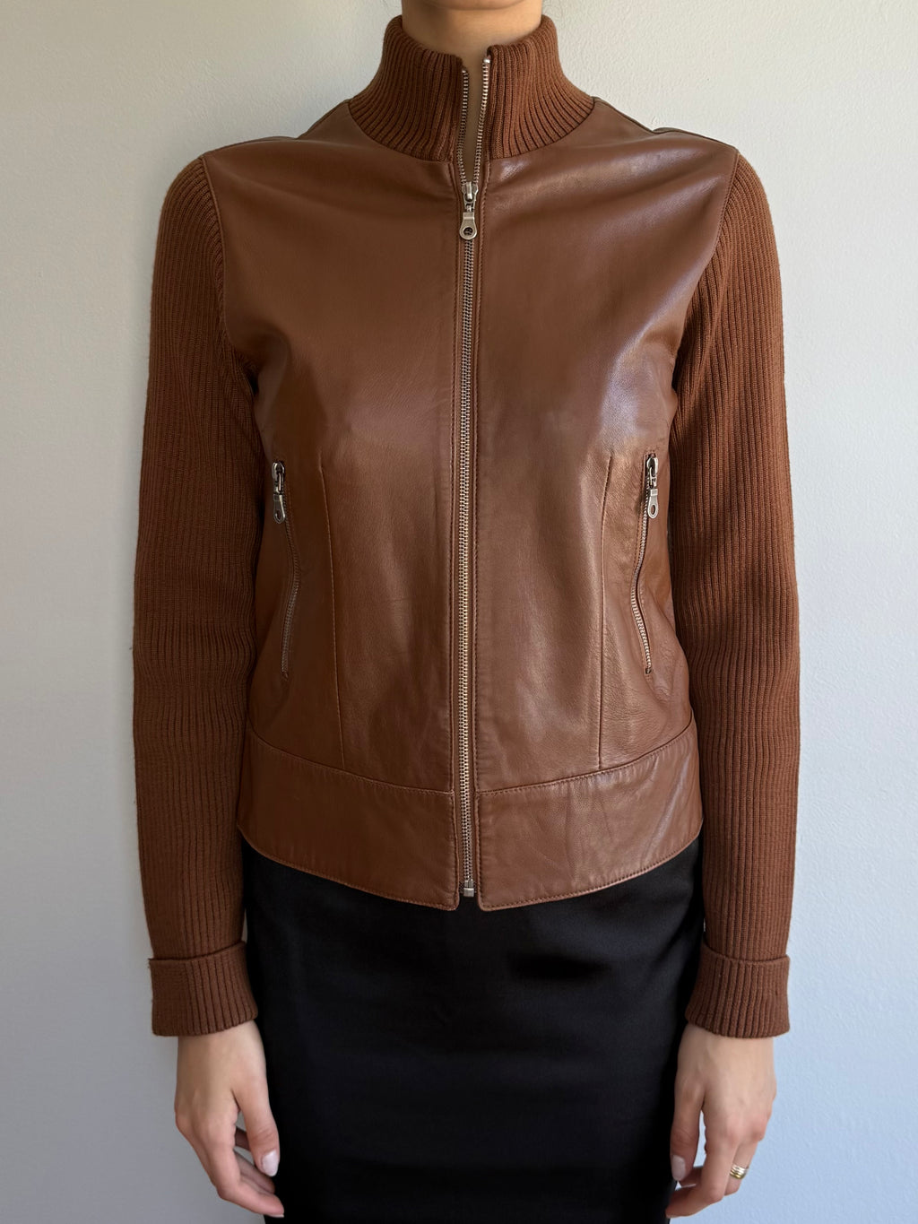 Hugo Buscati Leather & Wool Jacket