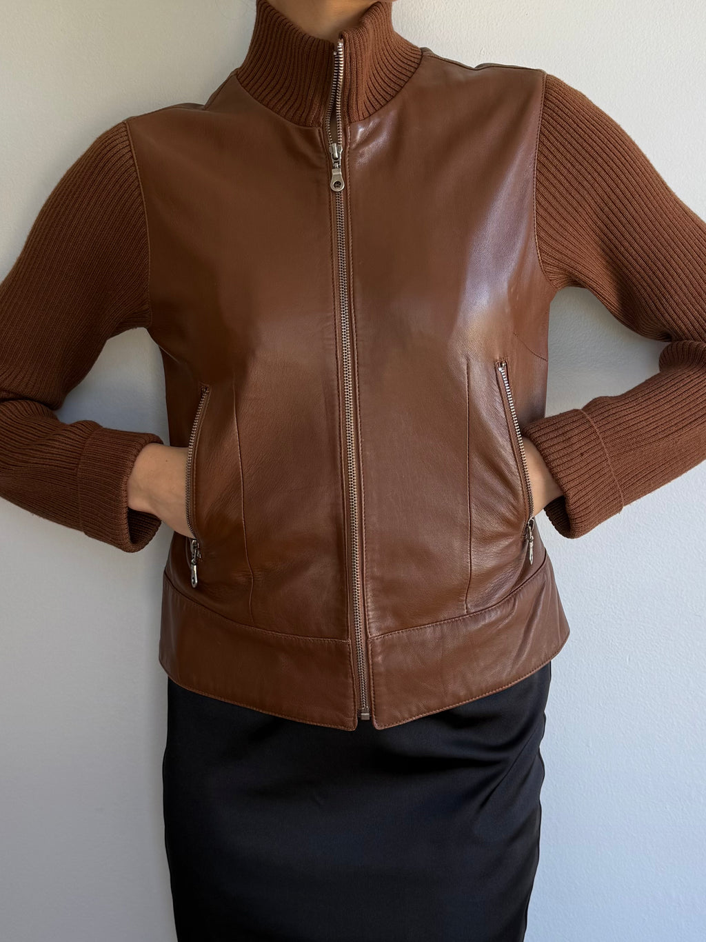 Hugo Buscati Leather & Wool Jacket