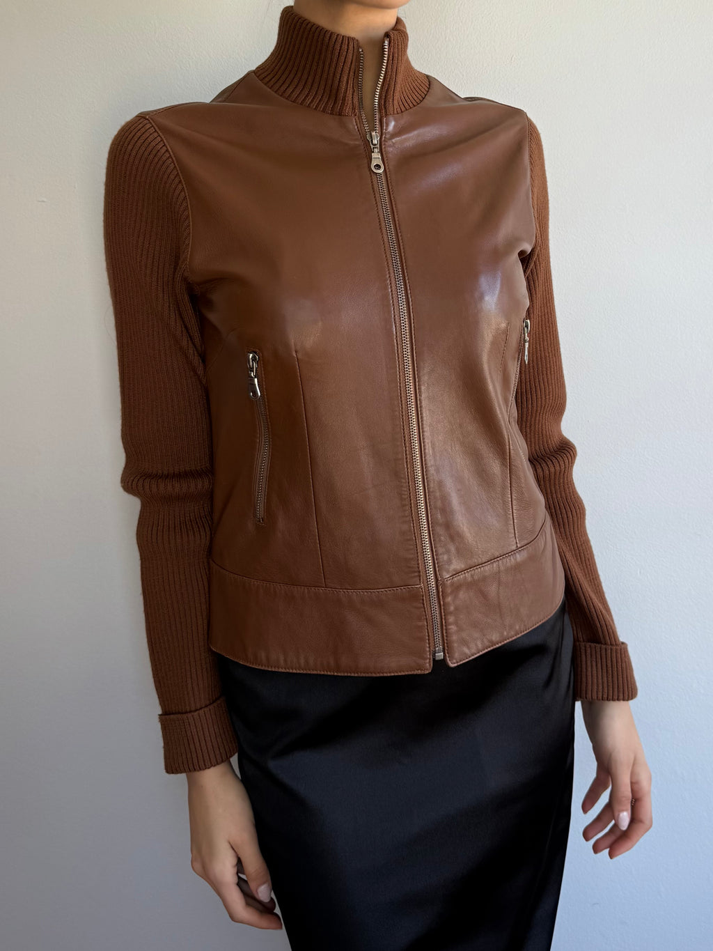 Hugo Buscati Leather & Wool Jacket