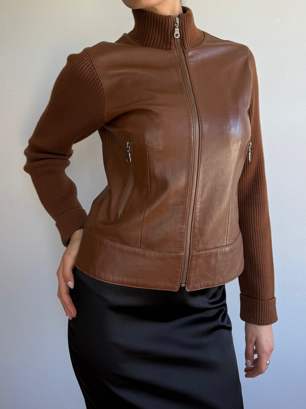Hugo Buscati Leather & Wool Jacket