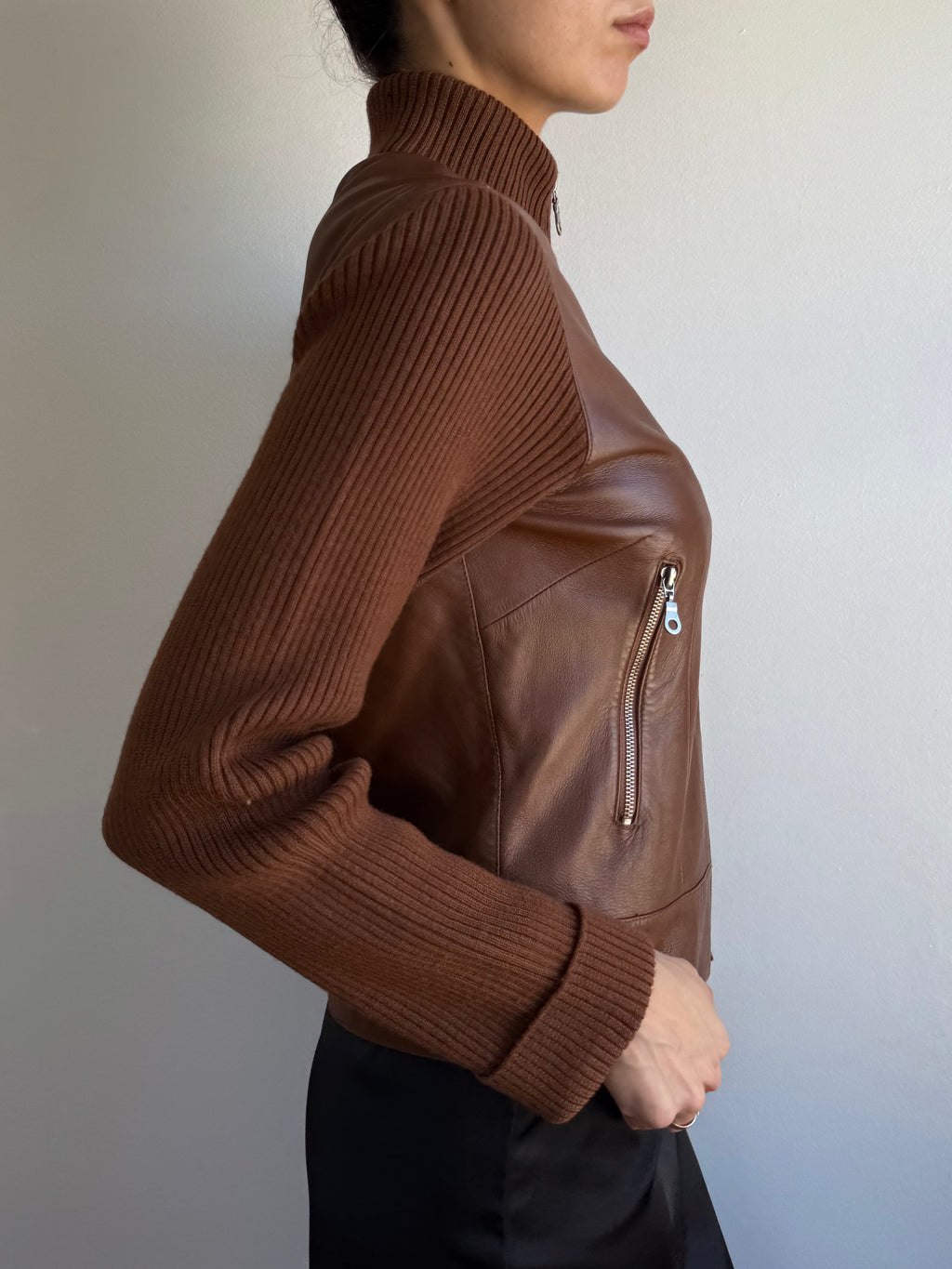 Hugo Buscati Leather & Wool Jacket