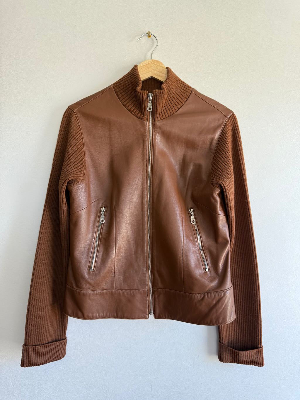 Hugo Buscati Leather & Wool Jacket