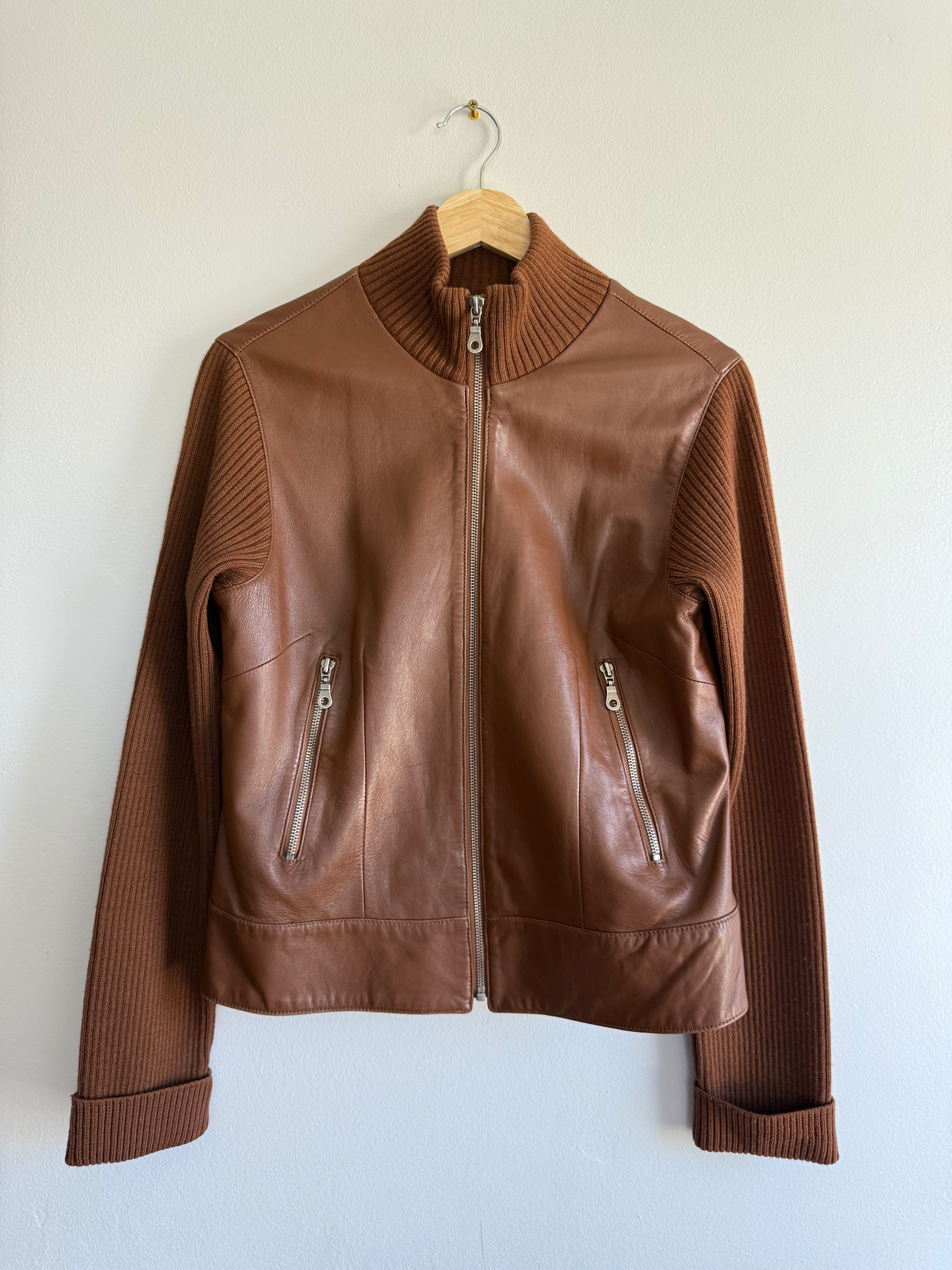 Hugo Buscati Leather & Wool Jacket