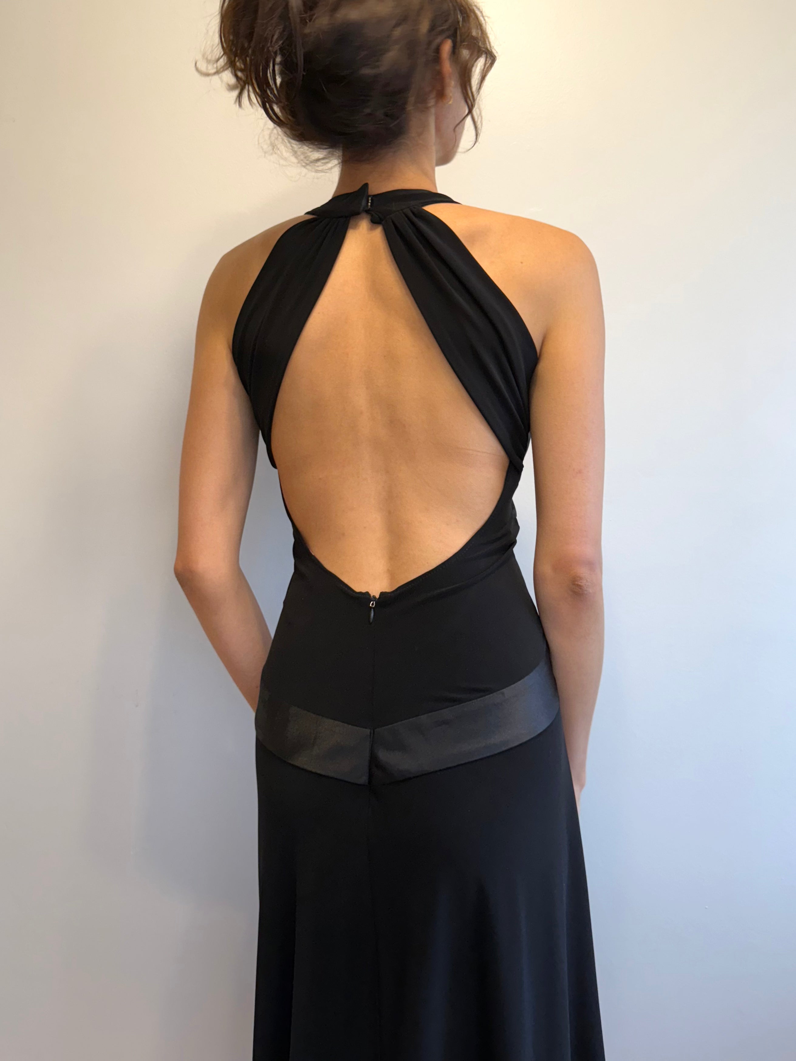 90s Open Back Midi Dress