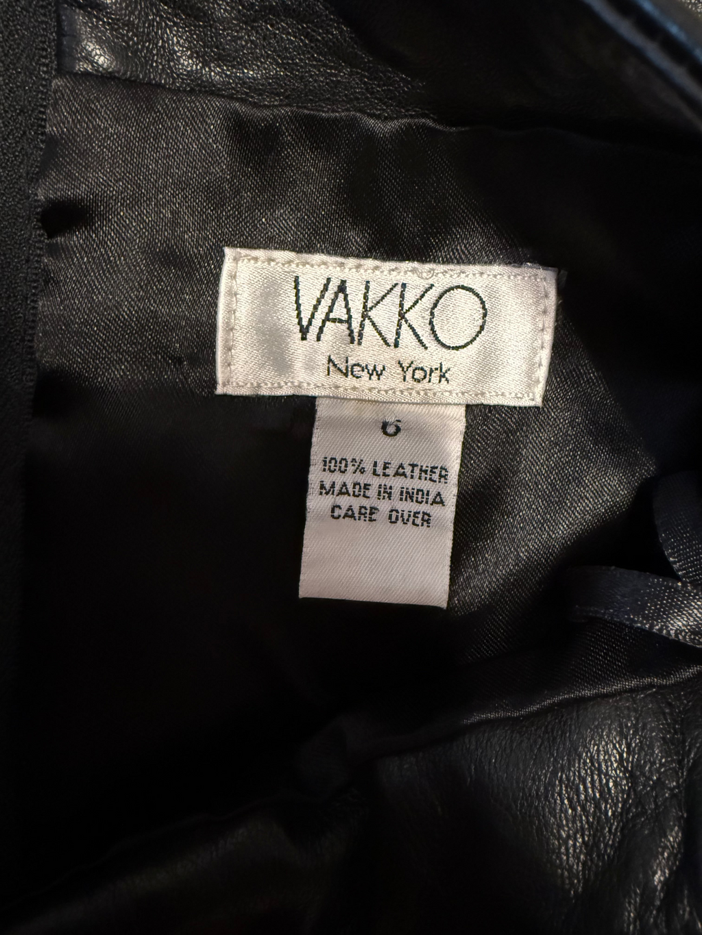 Vakko Leather Skirt