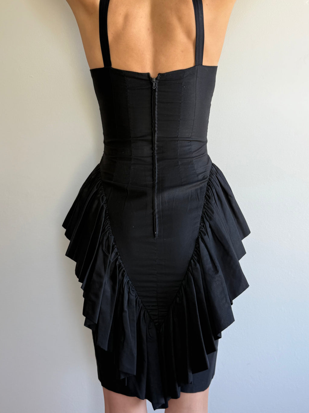 Vintage Les Nuits D’Elodie Paris Ruffle Dress / 40