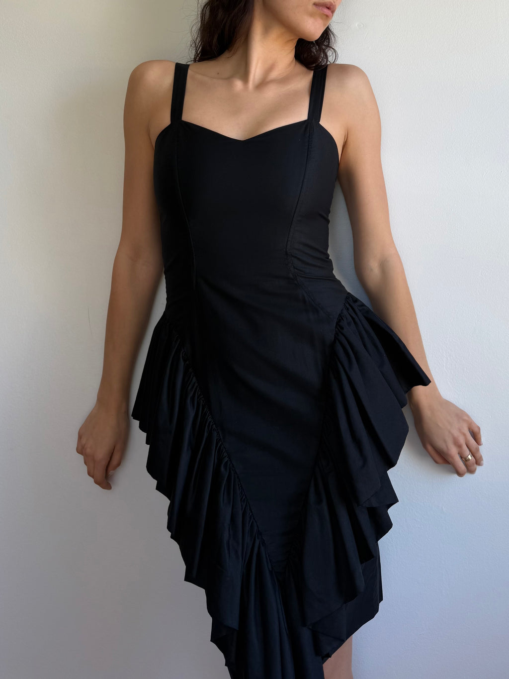 Vintage Les Nuits D’Elodie Paris Ruffle Dress / 40