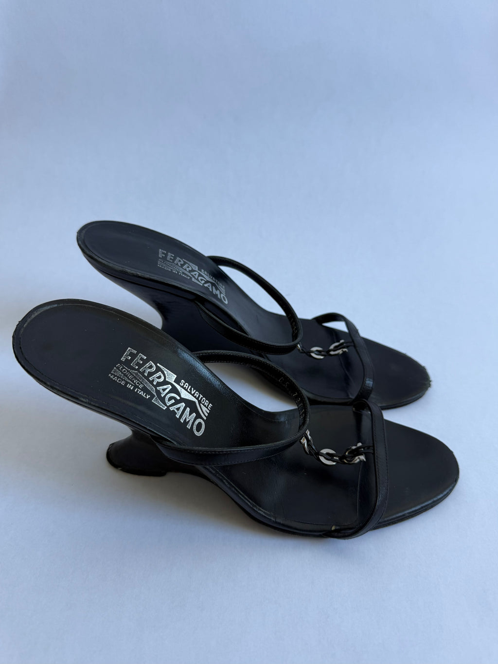 Salvatore Ferragamo Black Wedges