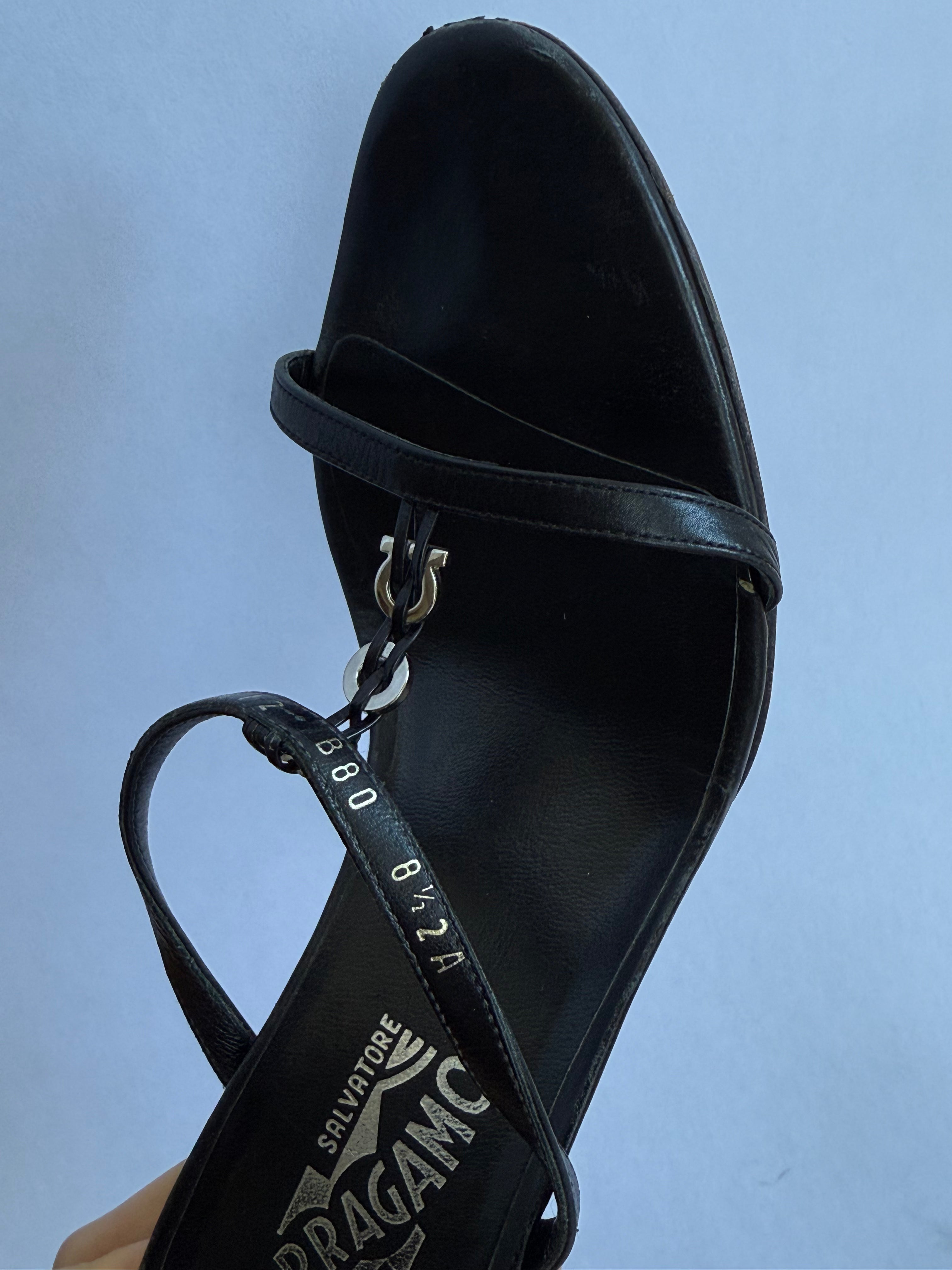 Salvatore Ferragamo Black Wedges