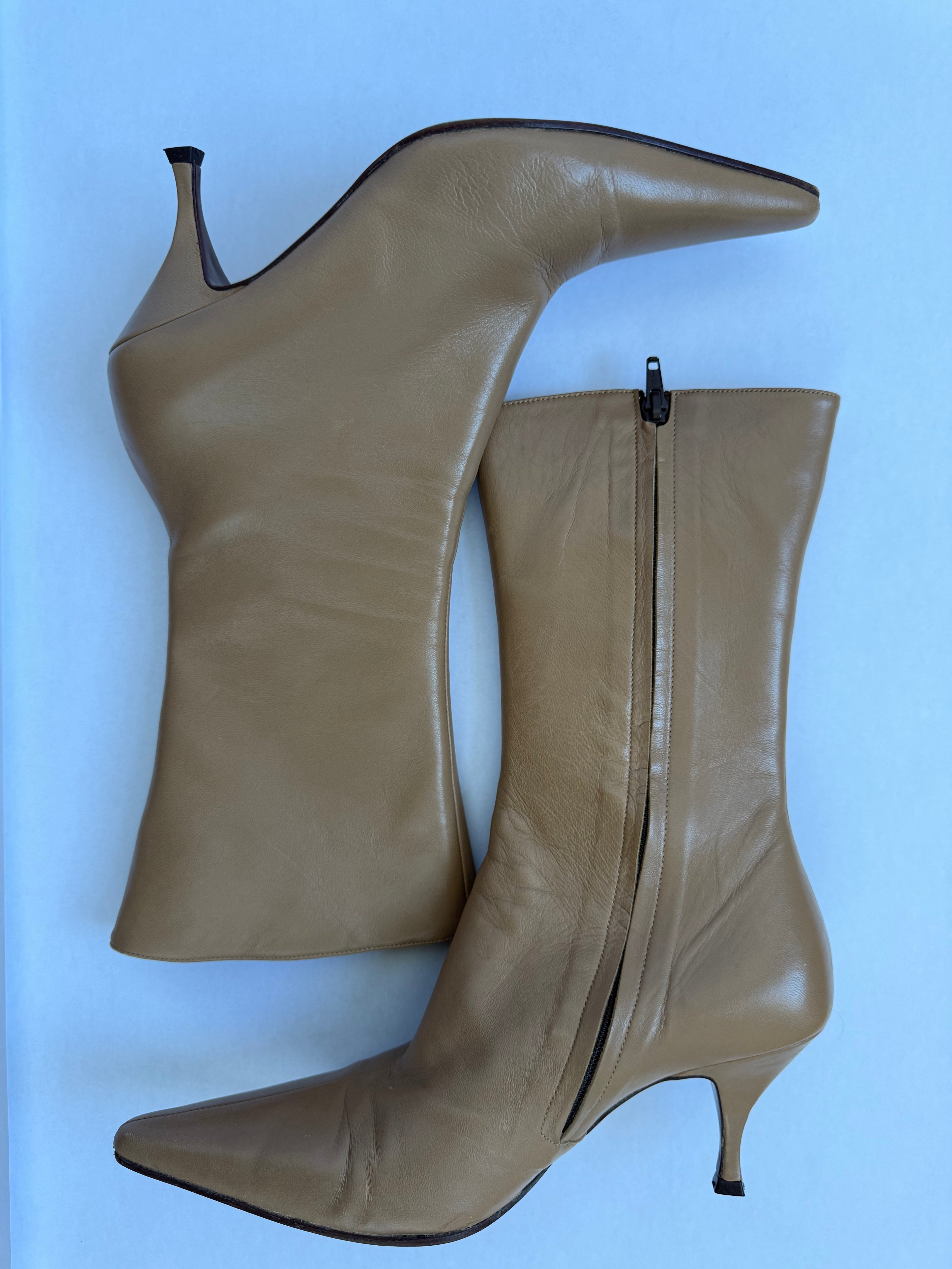 Enrico Antinori Tan Leather Boots