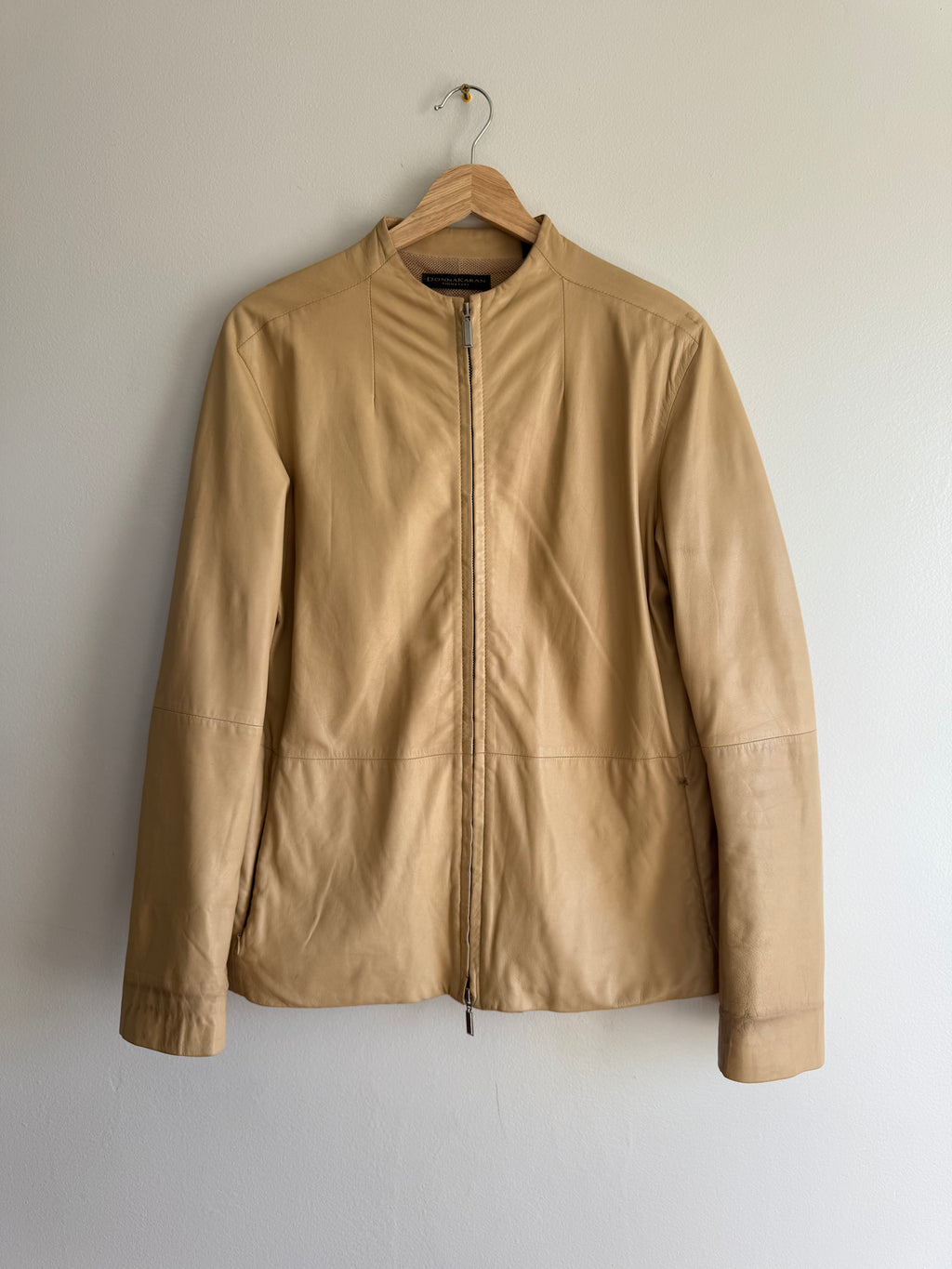 Donna Karan Collarless Lambskin Jacket / 6