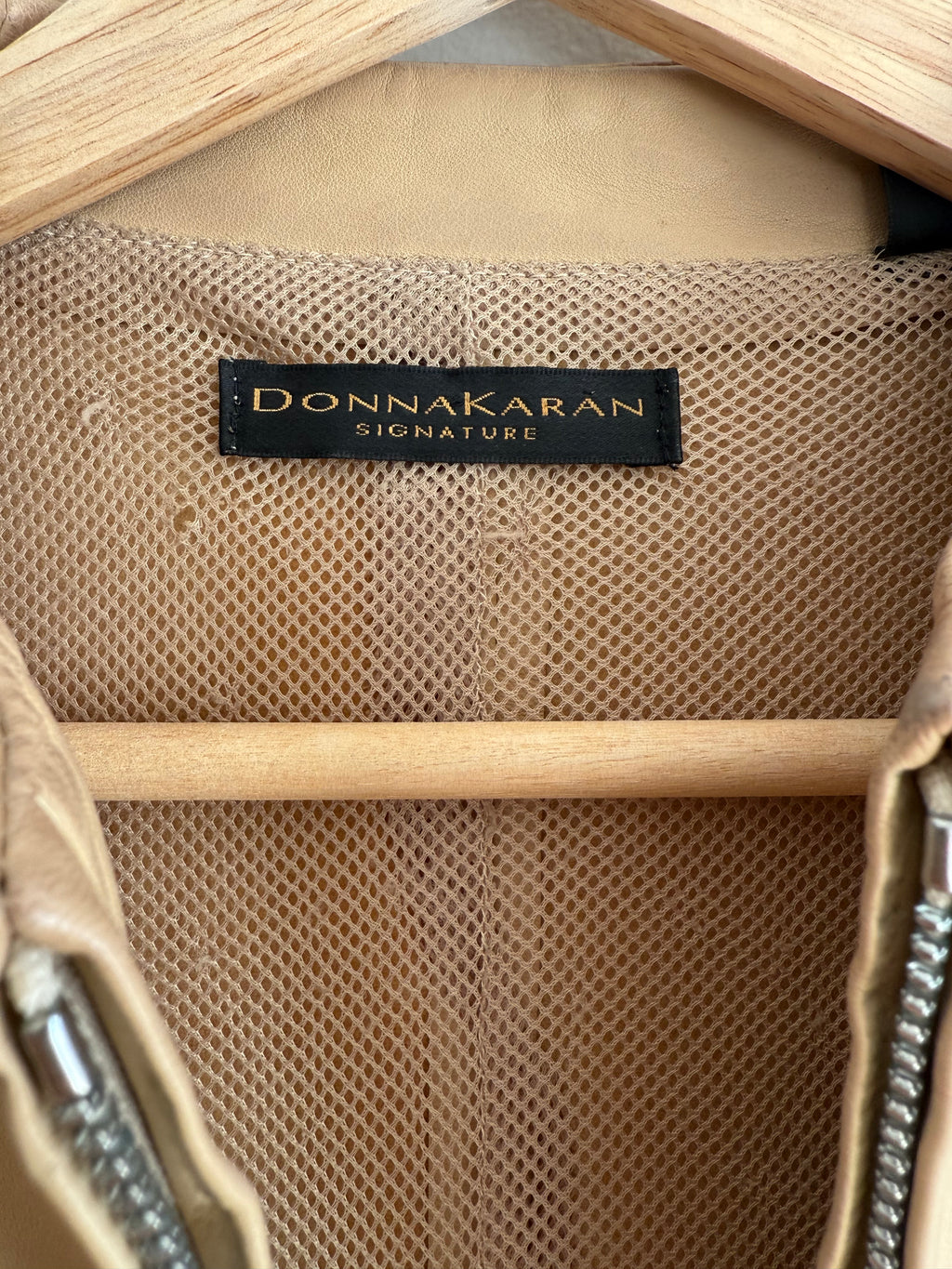 Donna Karan Collarless Lambskin Jacket / 6