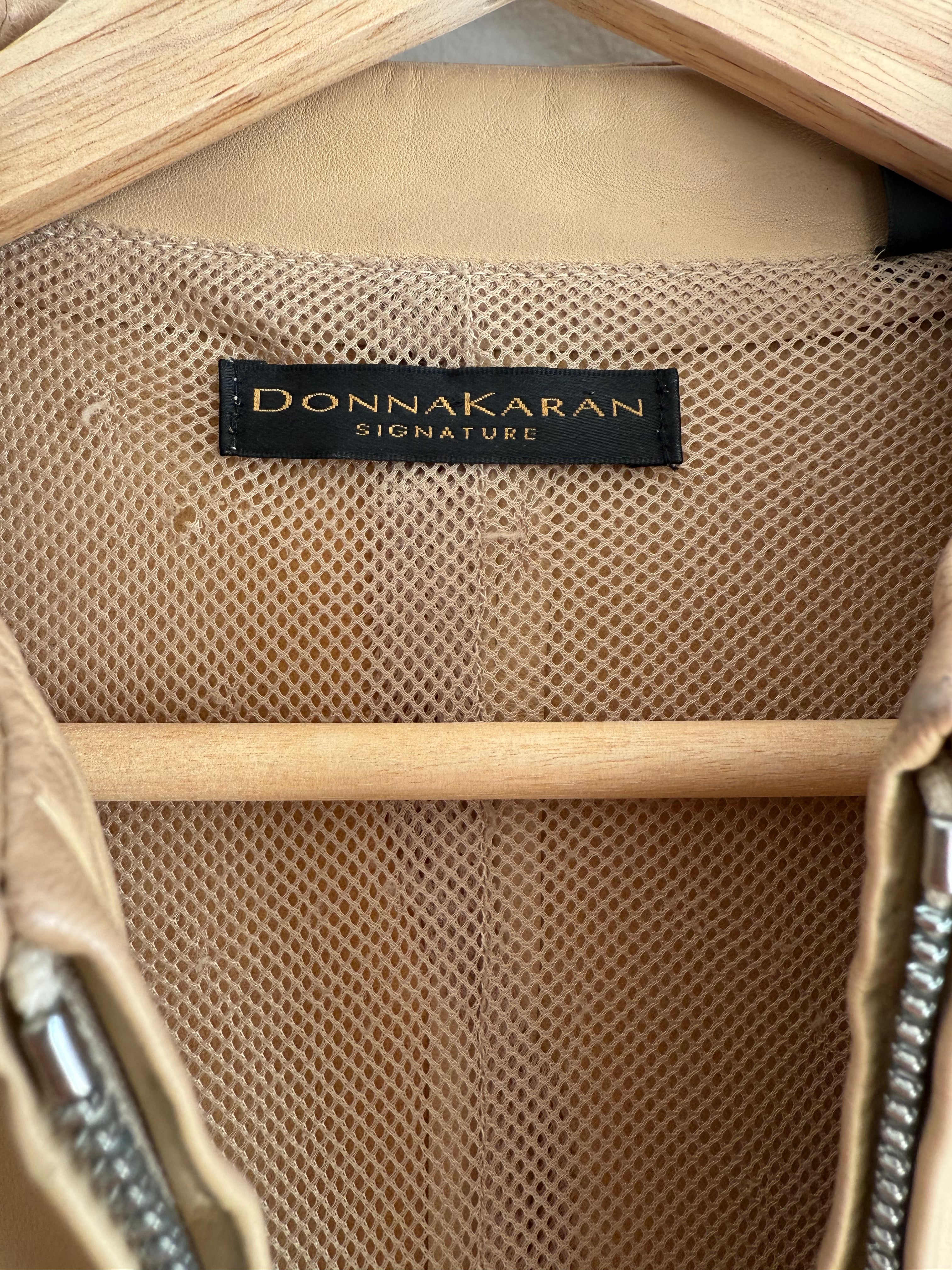 Donna Karan Collarless Lambskin Jacket / 6