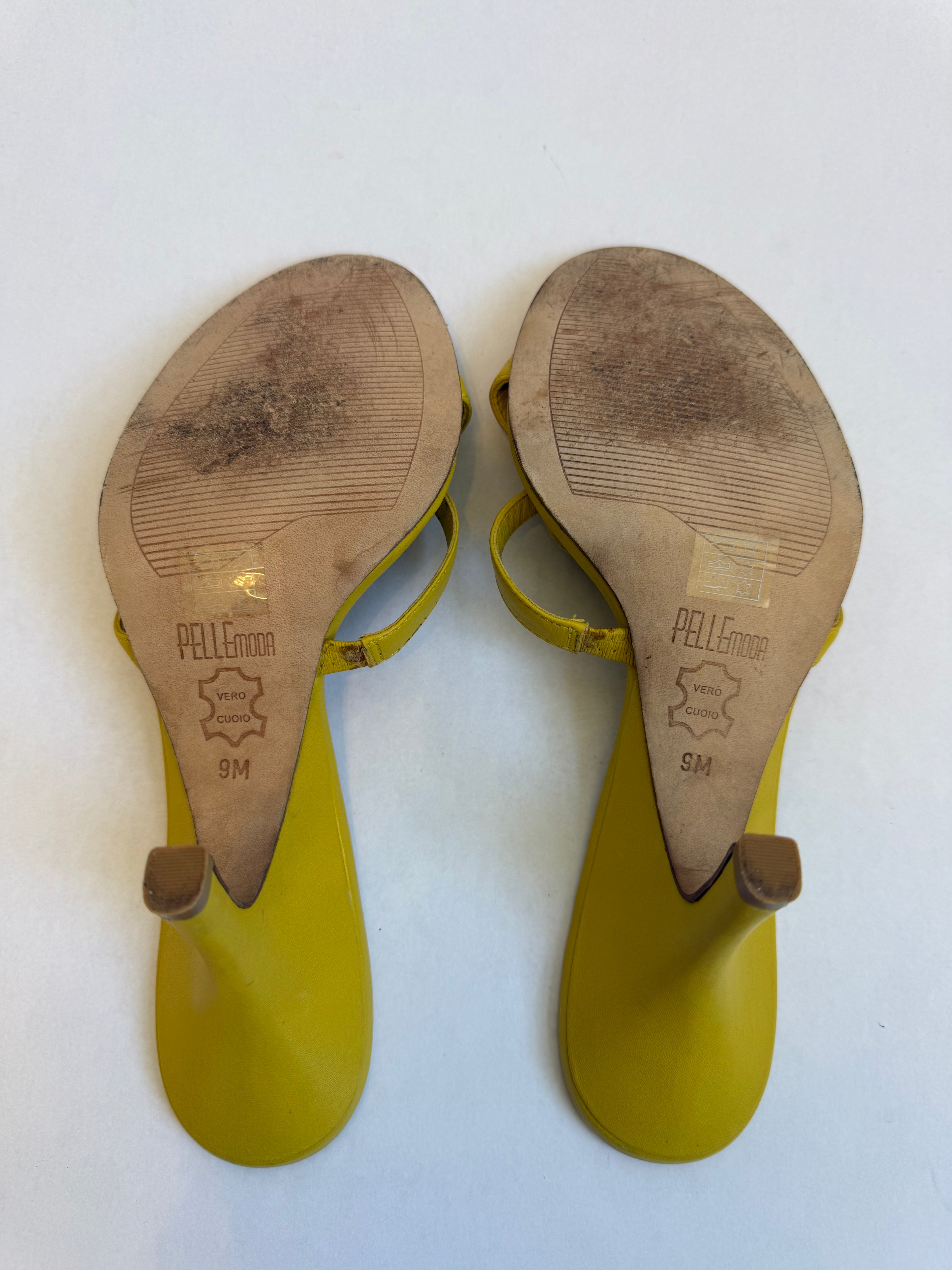 Yellow Rosette Heels