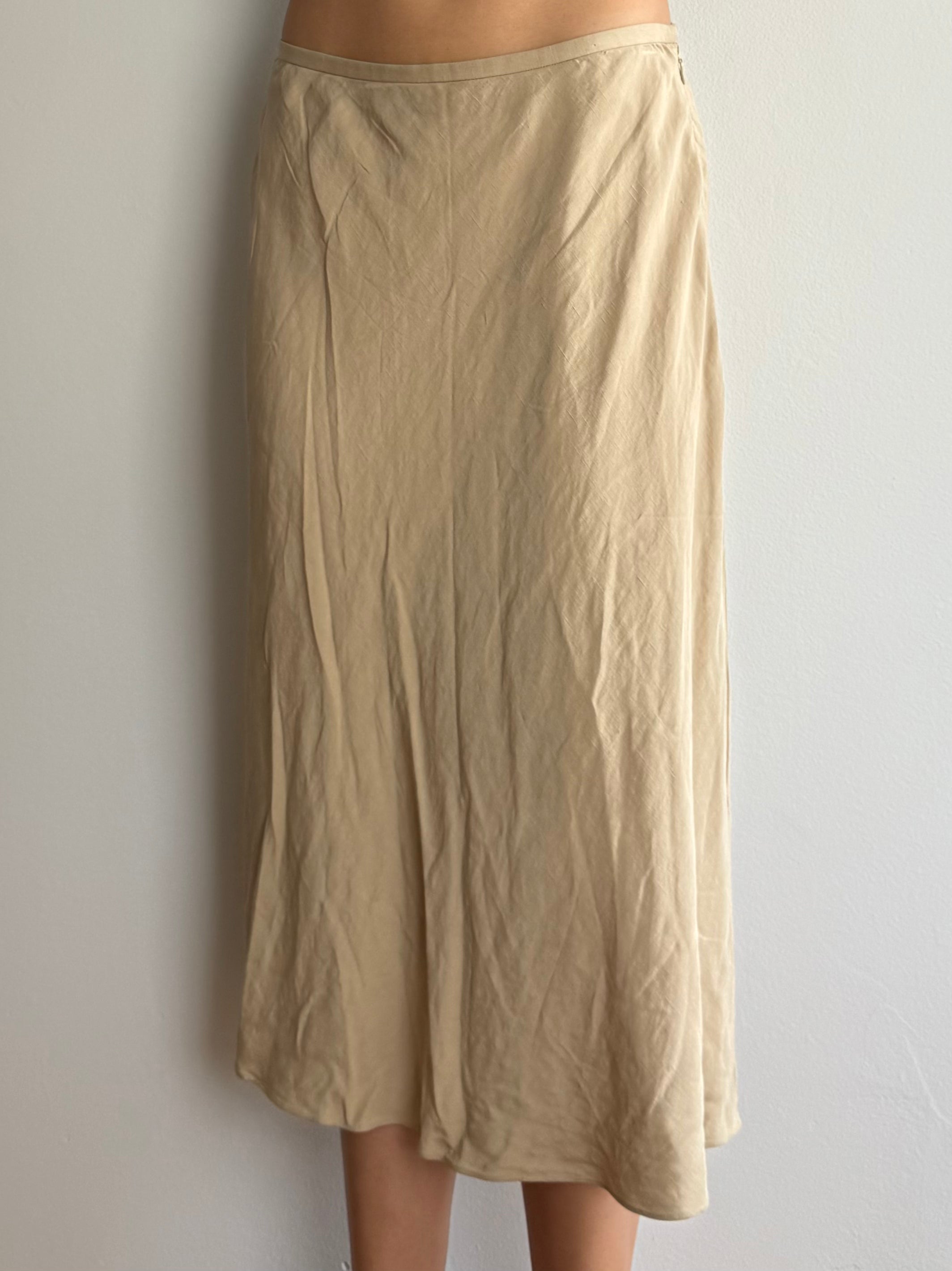 Talbots Beige Midi Skirt