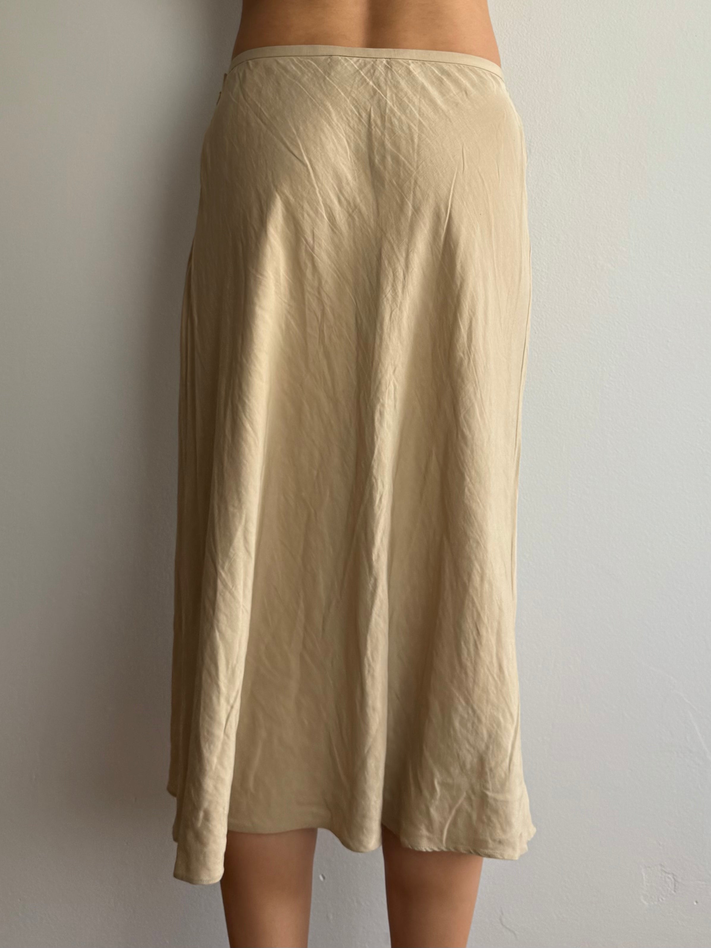 Talbots Beige Midi Skirt
