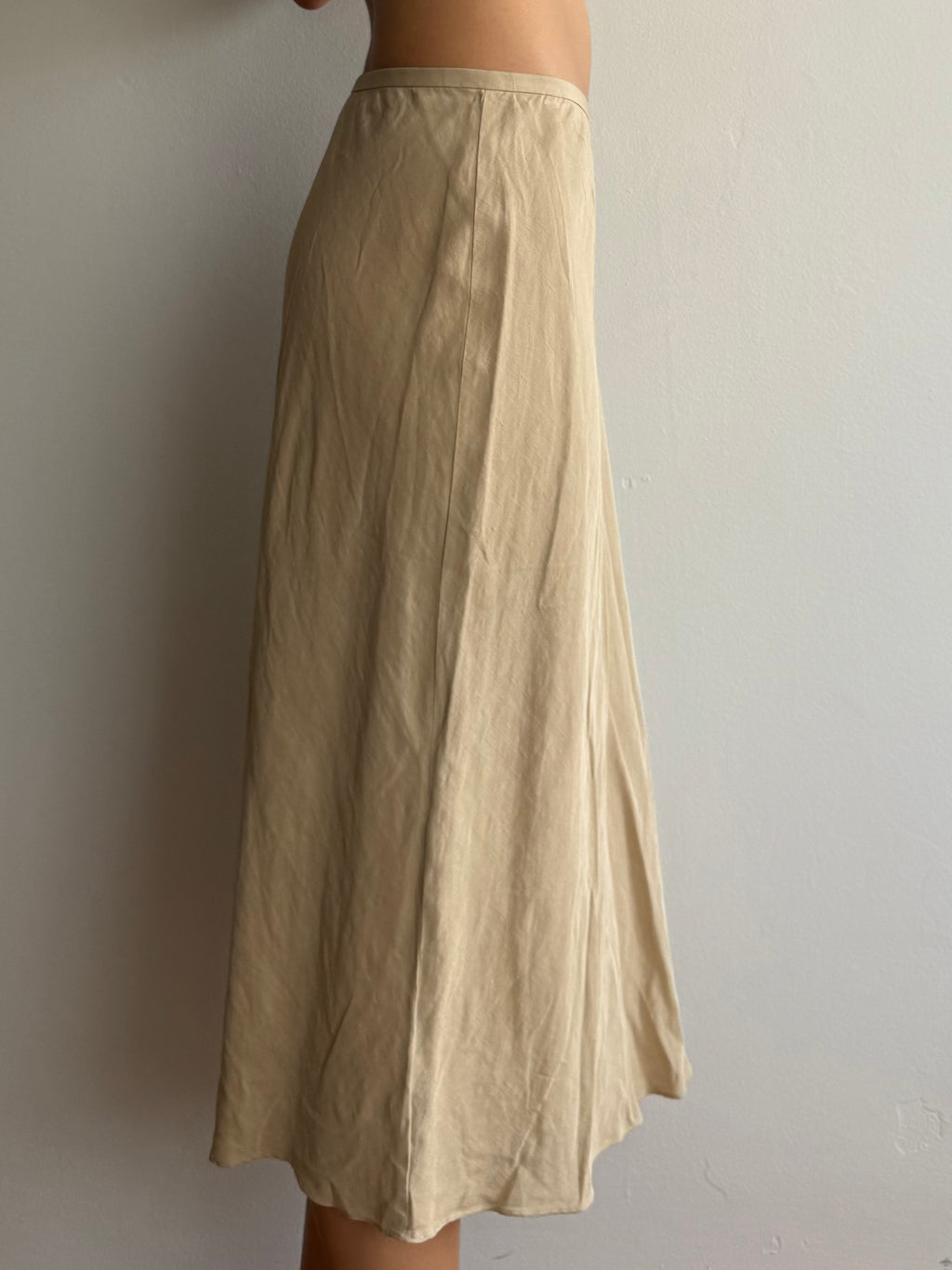 Talbots Beige Midi Skirt