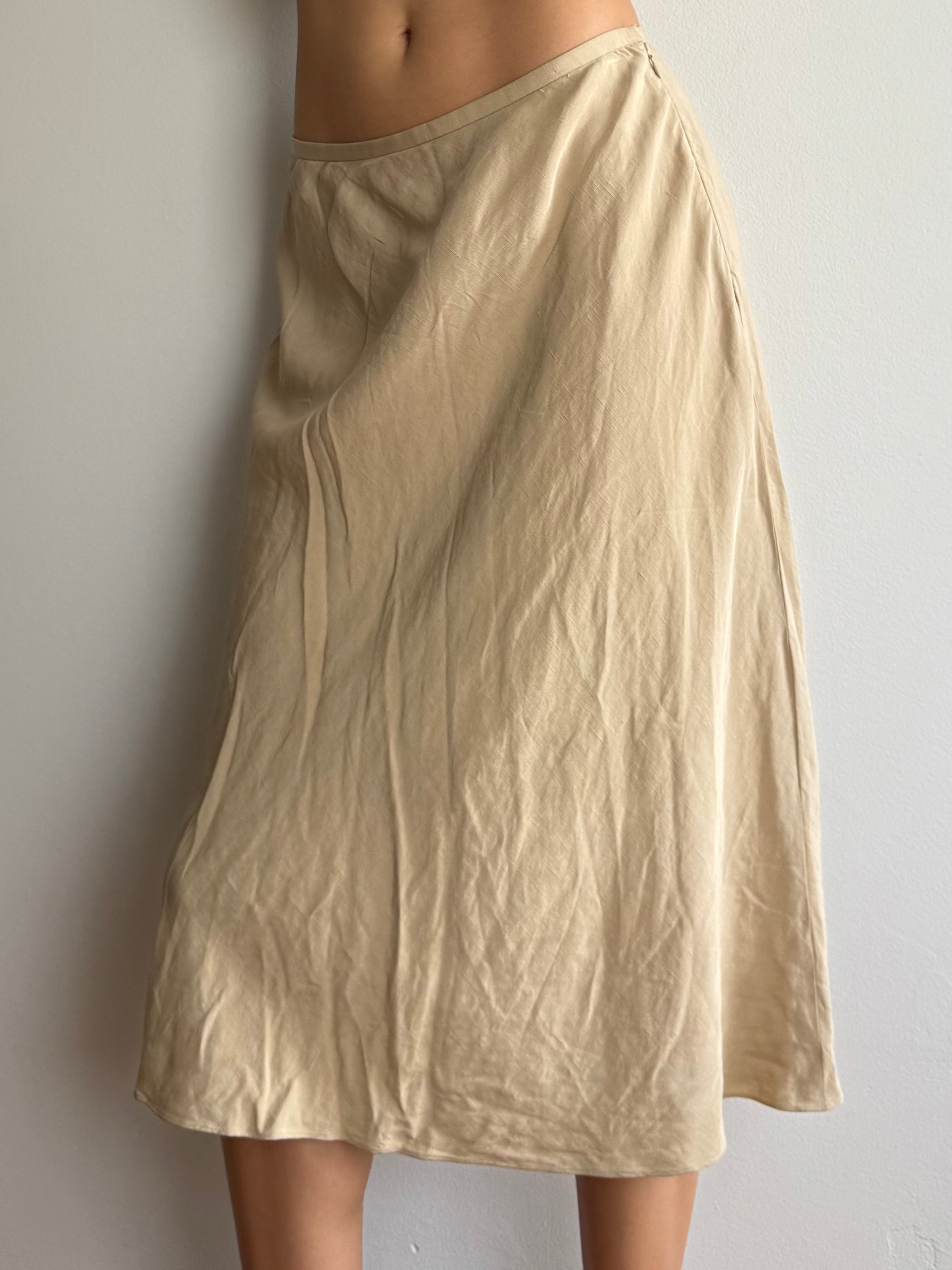 Talbots Beige Midi Skirt