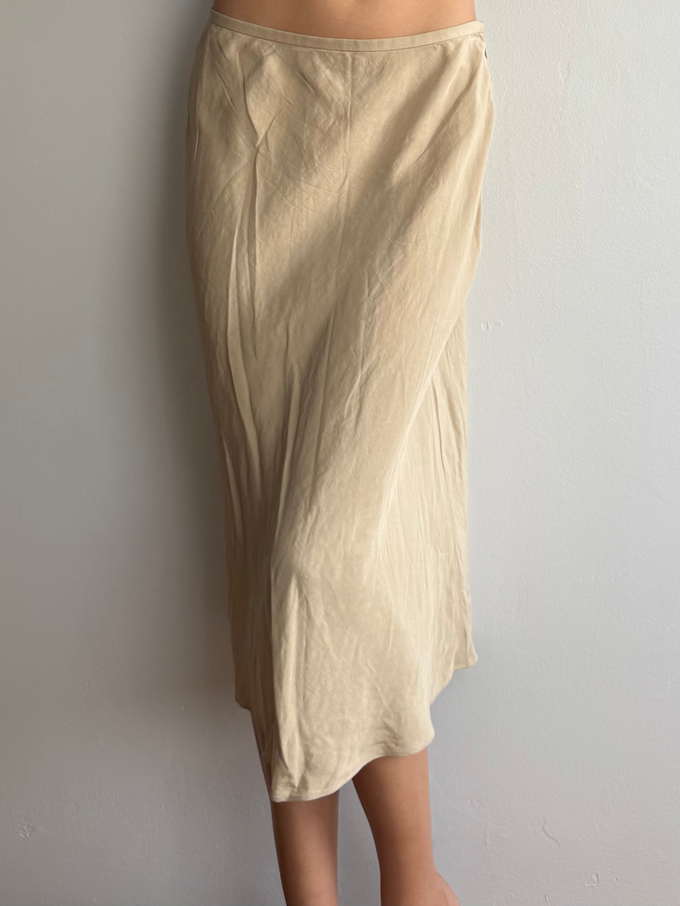 Talbots Beige Midi Skirt